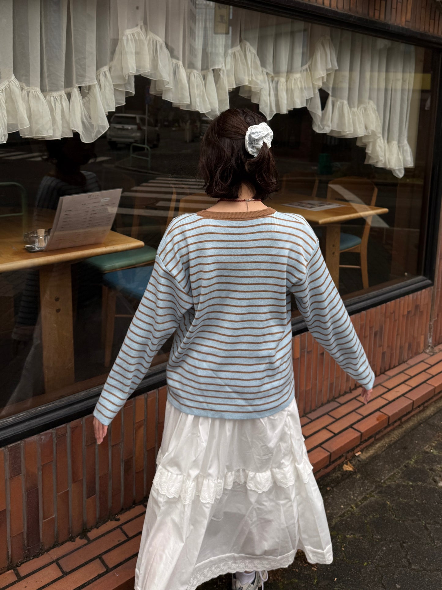 ボーダーニットトップス DPC03034