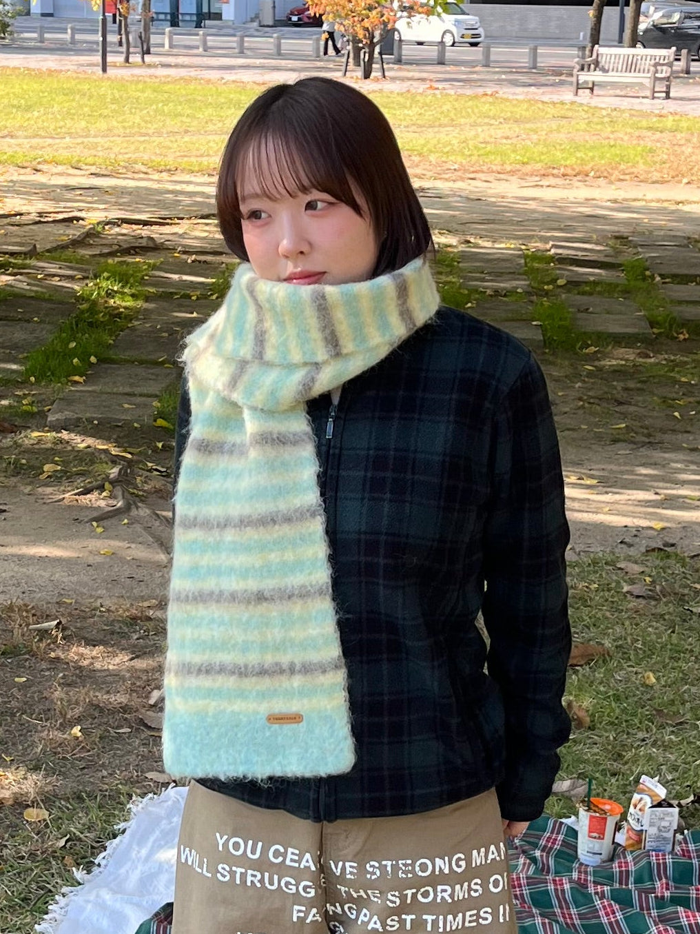 ボーダーカラーマフラー DPB97005