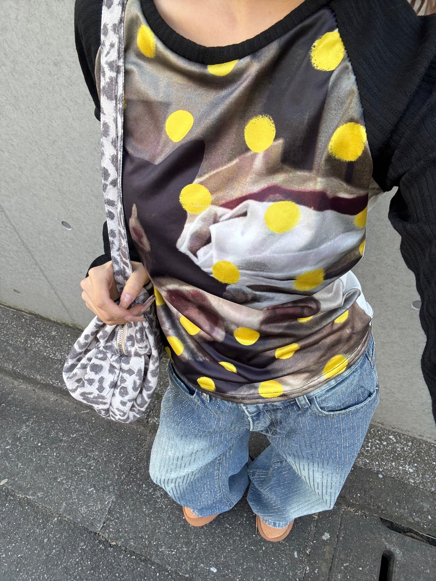 ドットキャットタイトトップス DPB86195