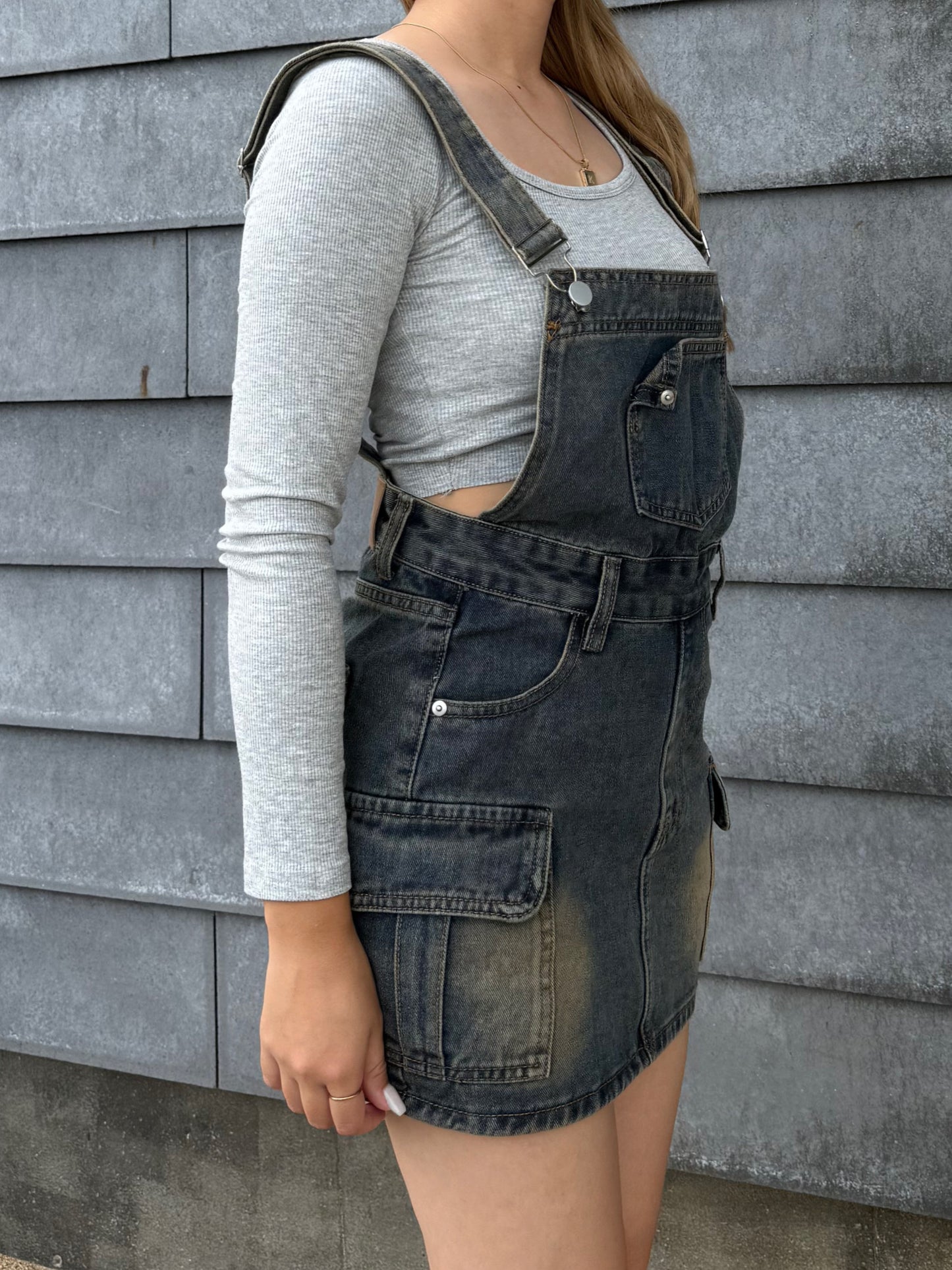 デニムミニサロペット DPB73502