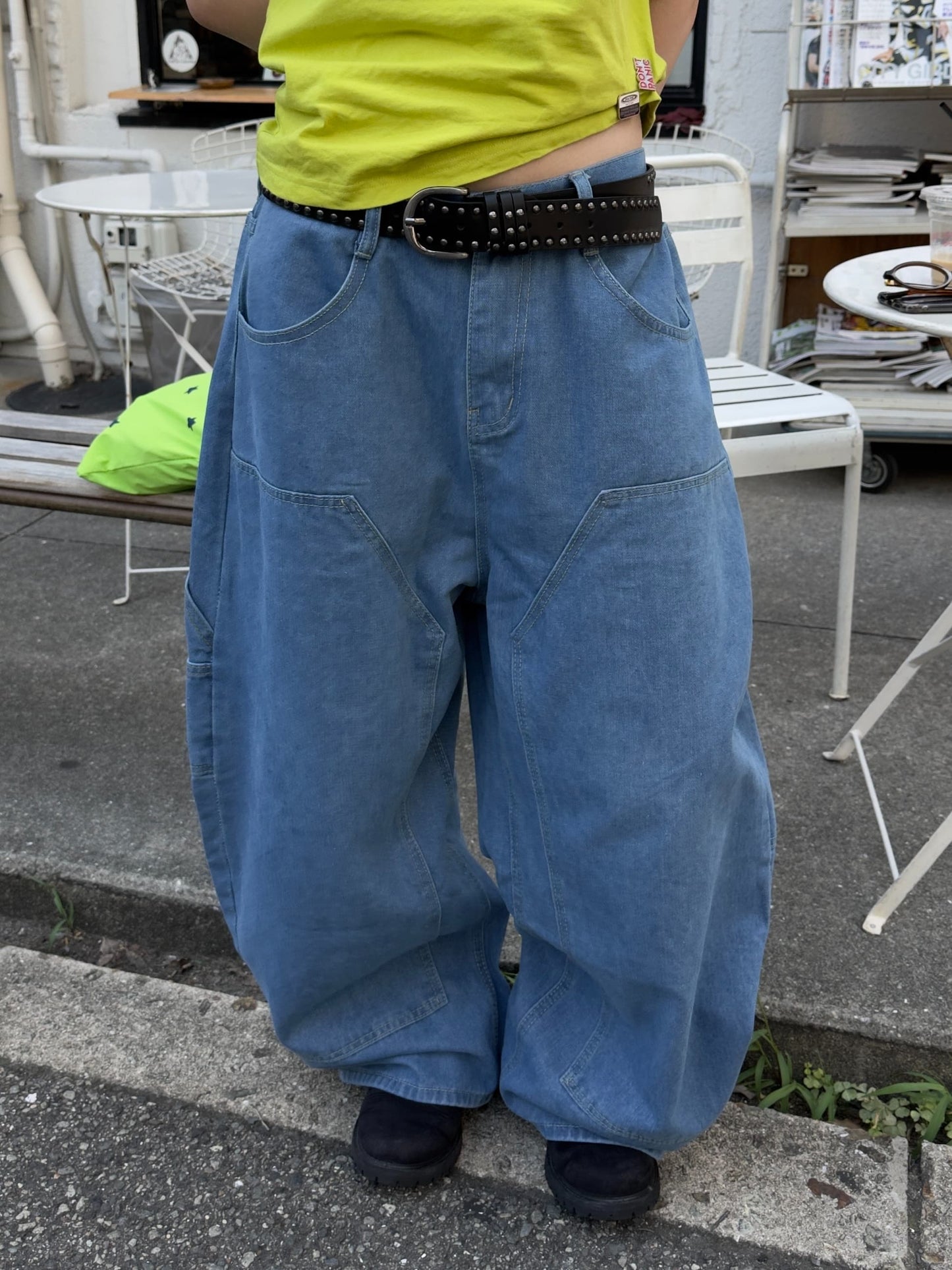 カジュアルダブルニーデニムパンツ DPB85570
