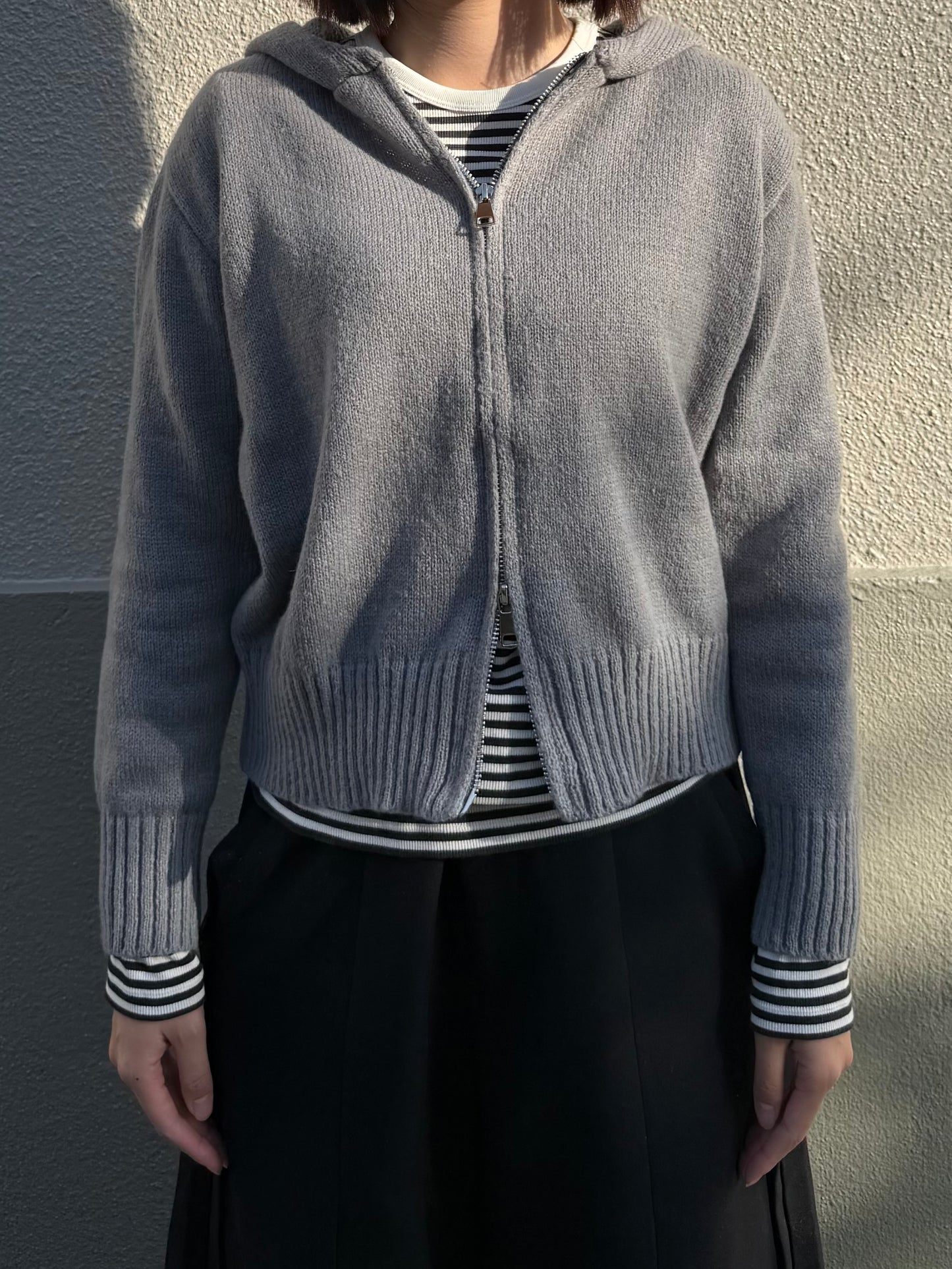 フード付きダブルジップニット DPB93087