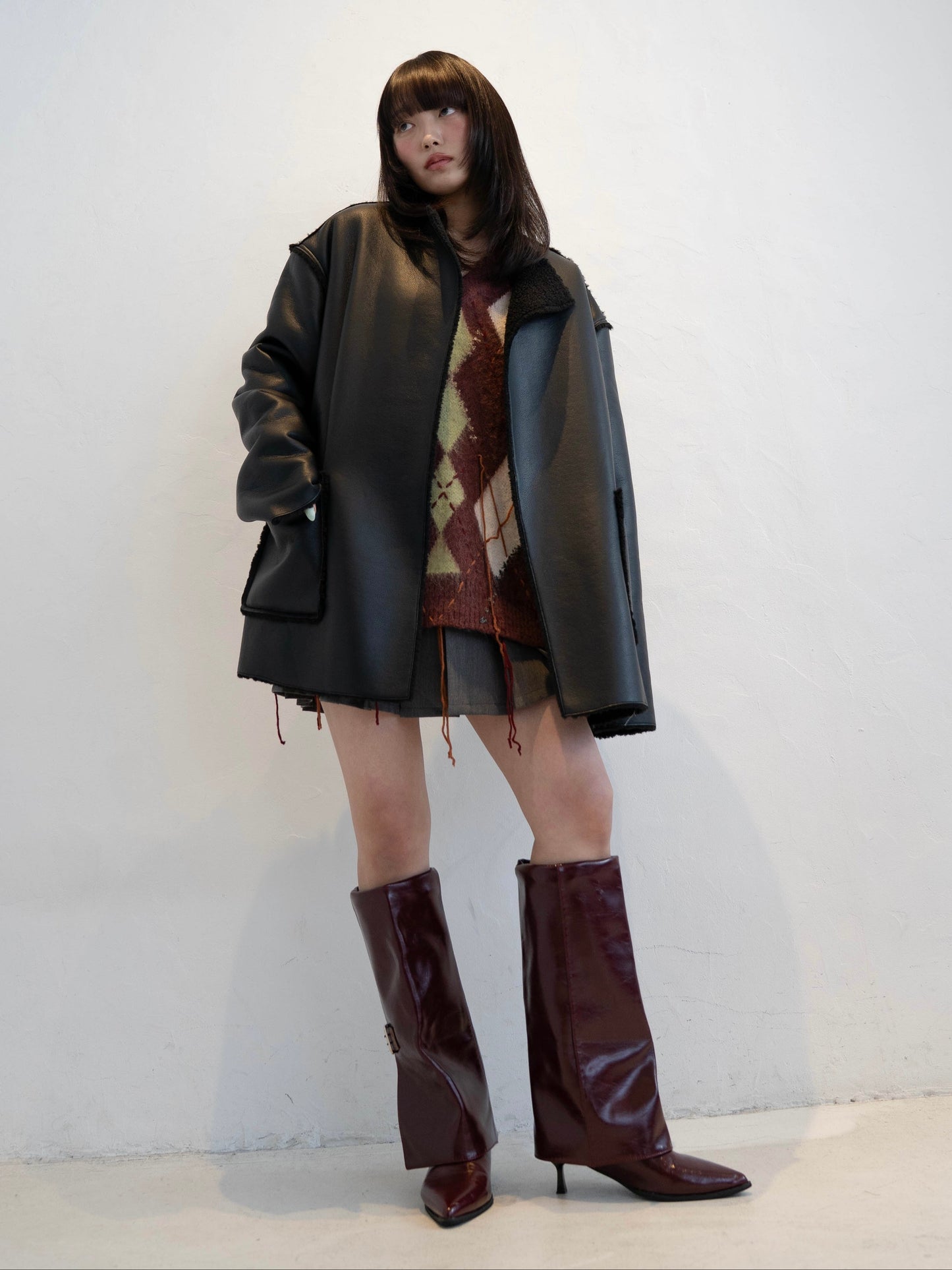 アーガイルチェックニット DPC02012