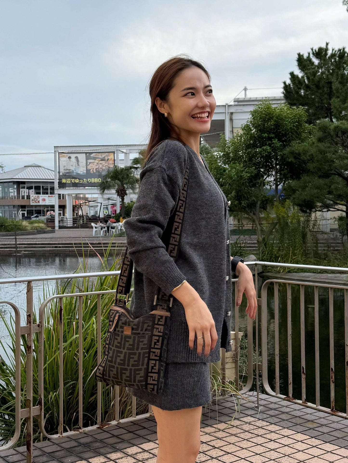 グレーセーターツーピースセット DPB47480