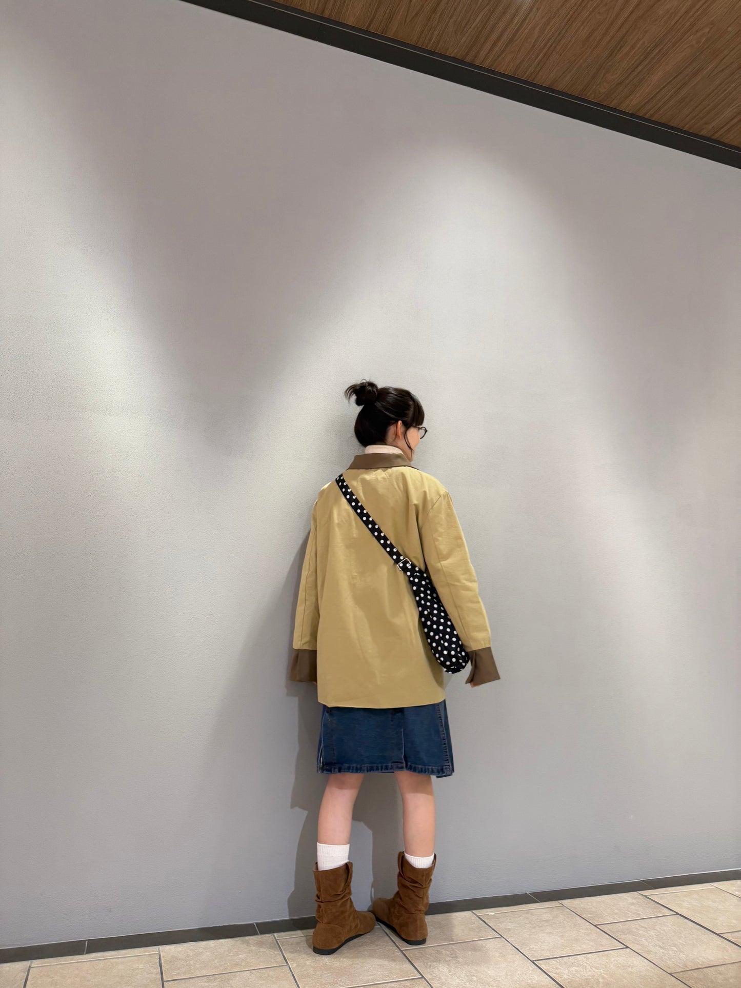 ユニークプリーツデニムスカート DPA43704