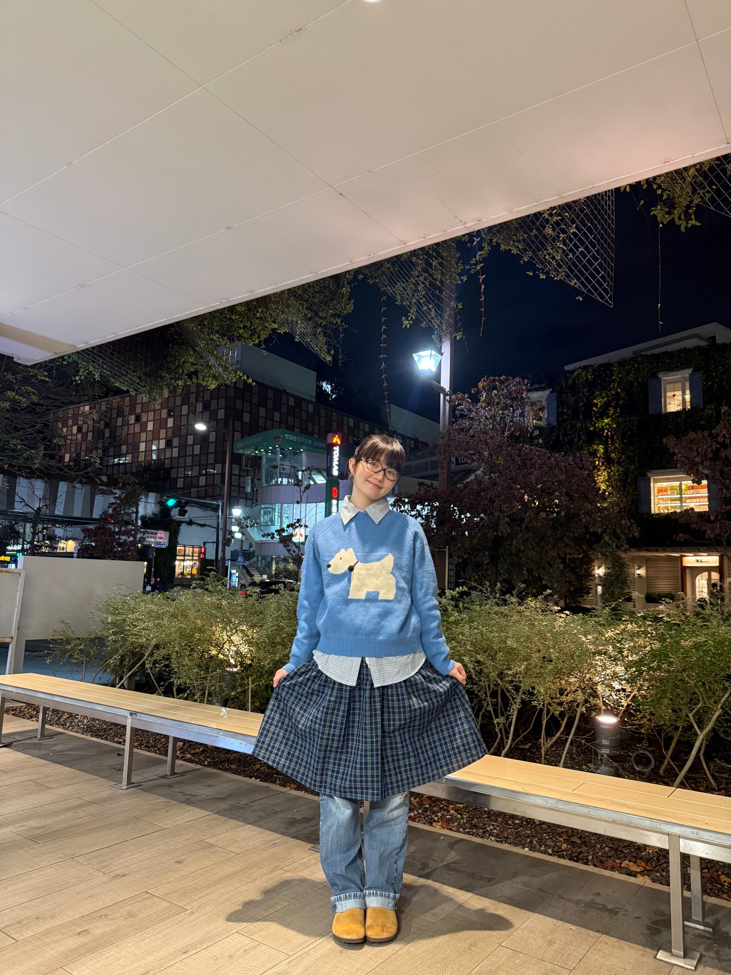 Aラインチェックスカート DPA43682