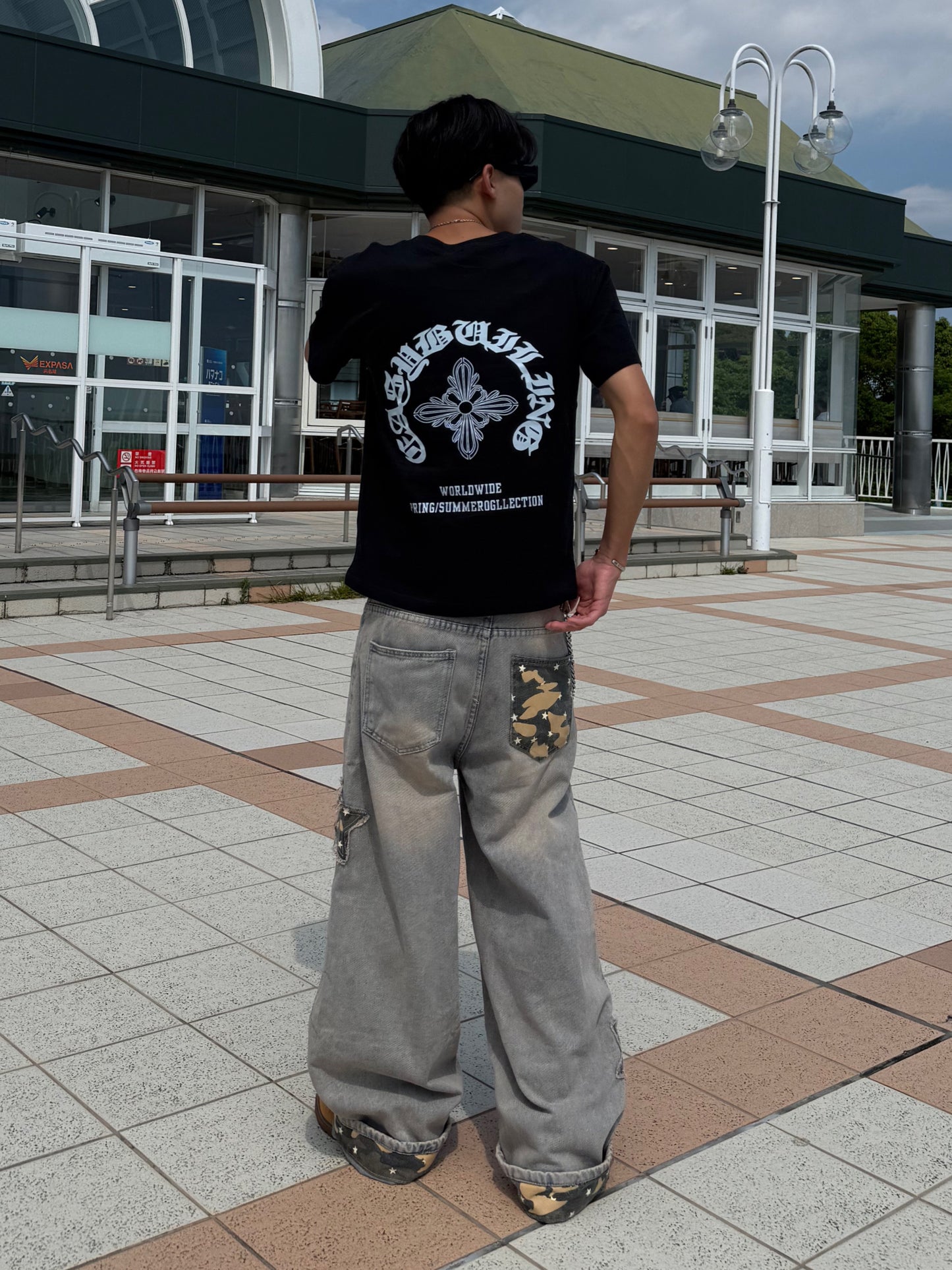 バックポイントカモフラデニムパンツ DPB90212