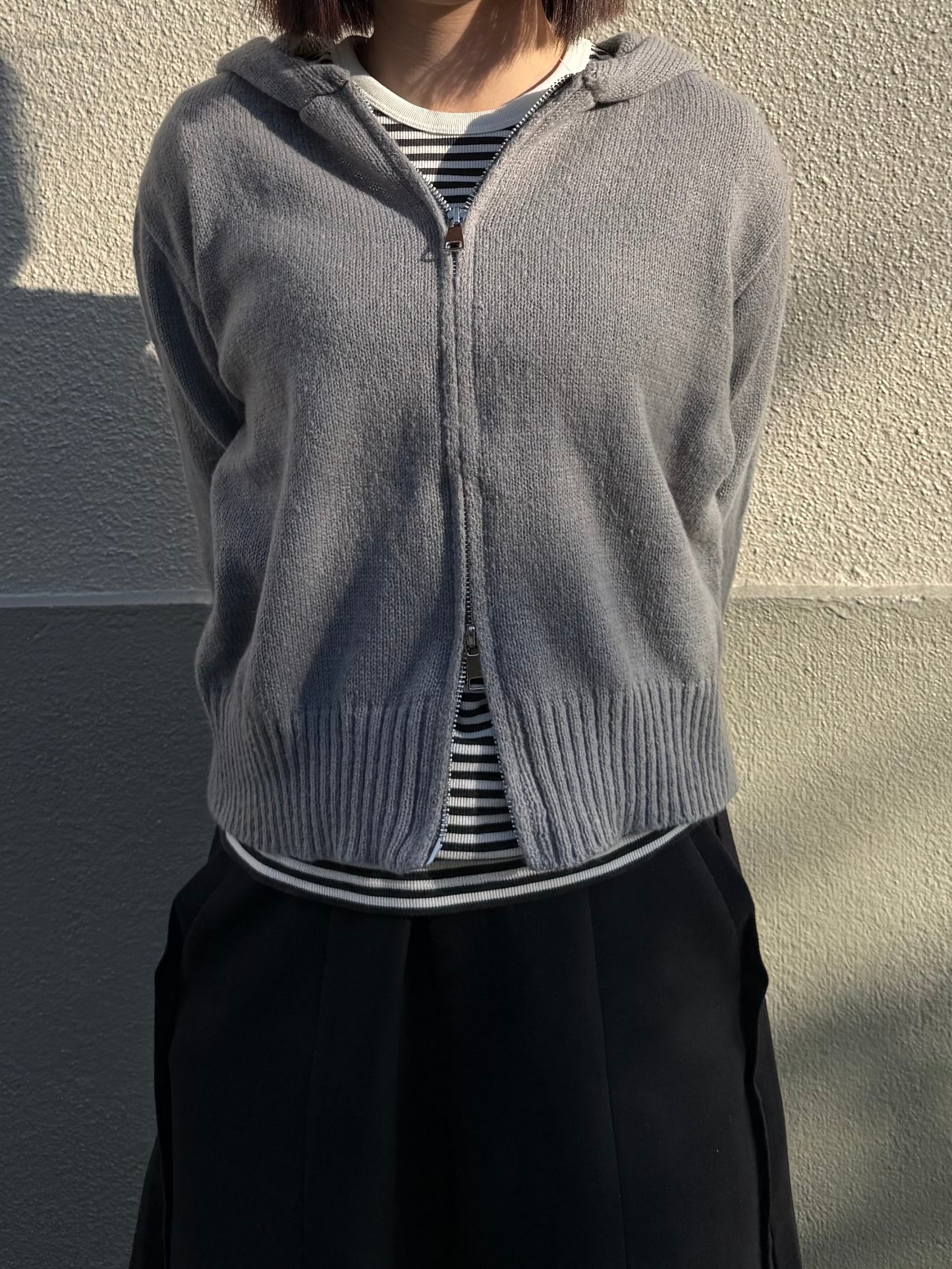 フード付きダブルジップニット DPB93087