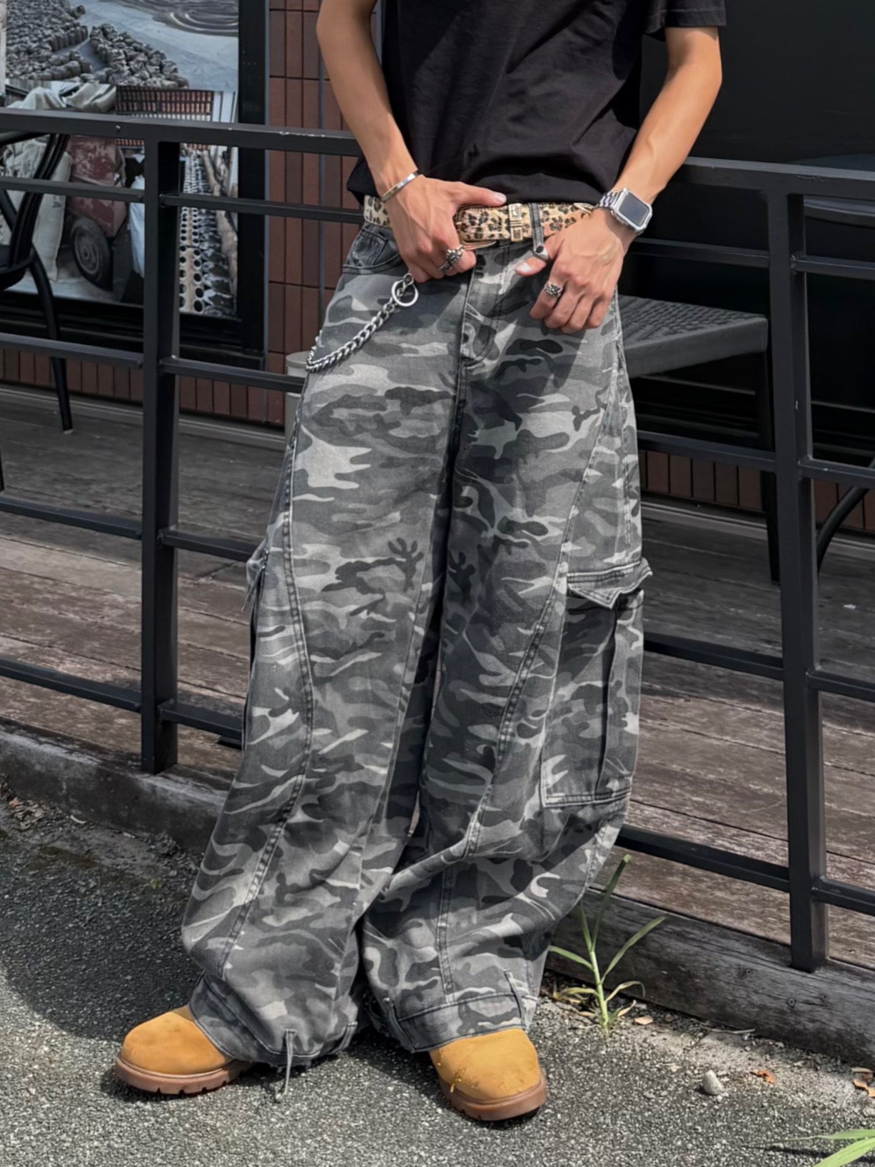 Kenshin_カモフラオーバーデニムパンツ DPB73348