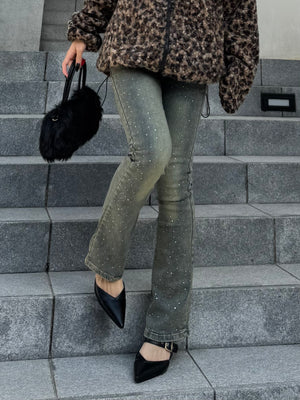 ラメフレアデニムパンツ DPB86159