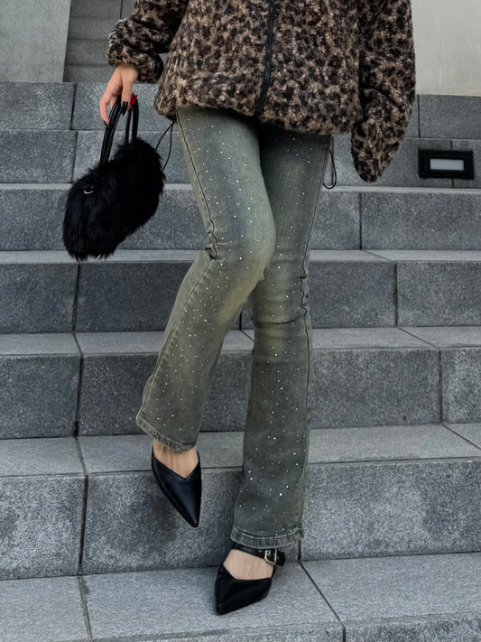 ラメフレアデニムパンツ DPB86159