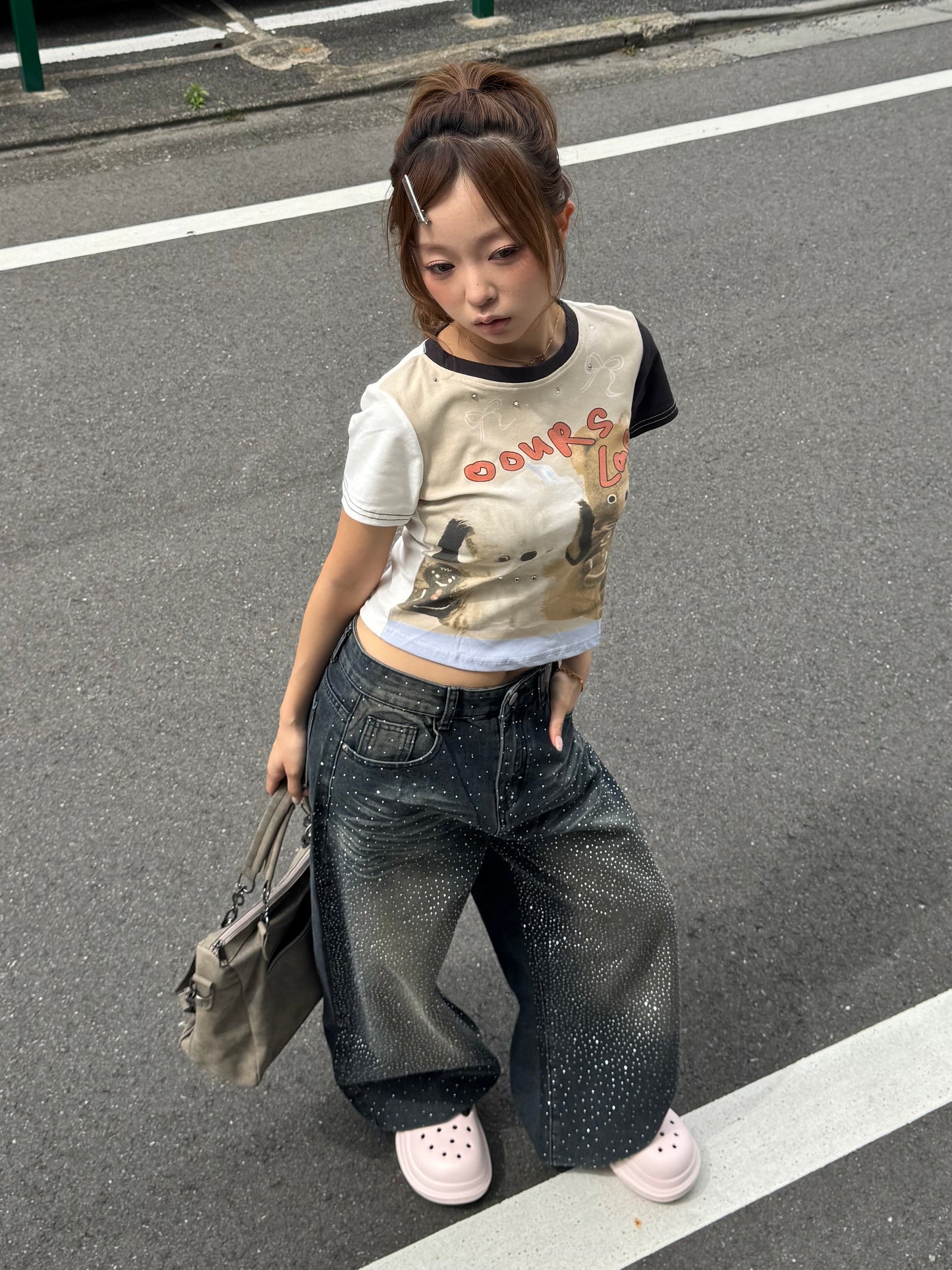 ラメウォッシュデニムパンツ DPB86245