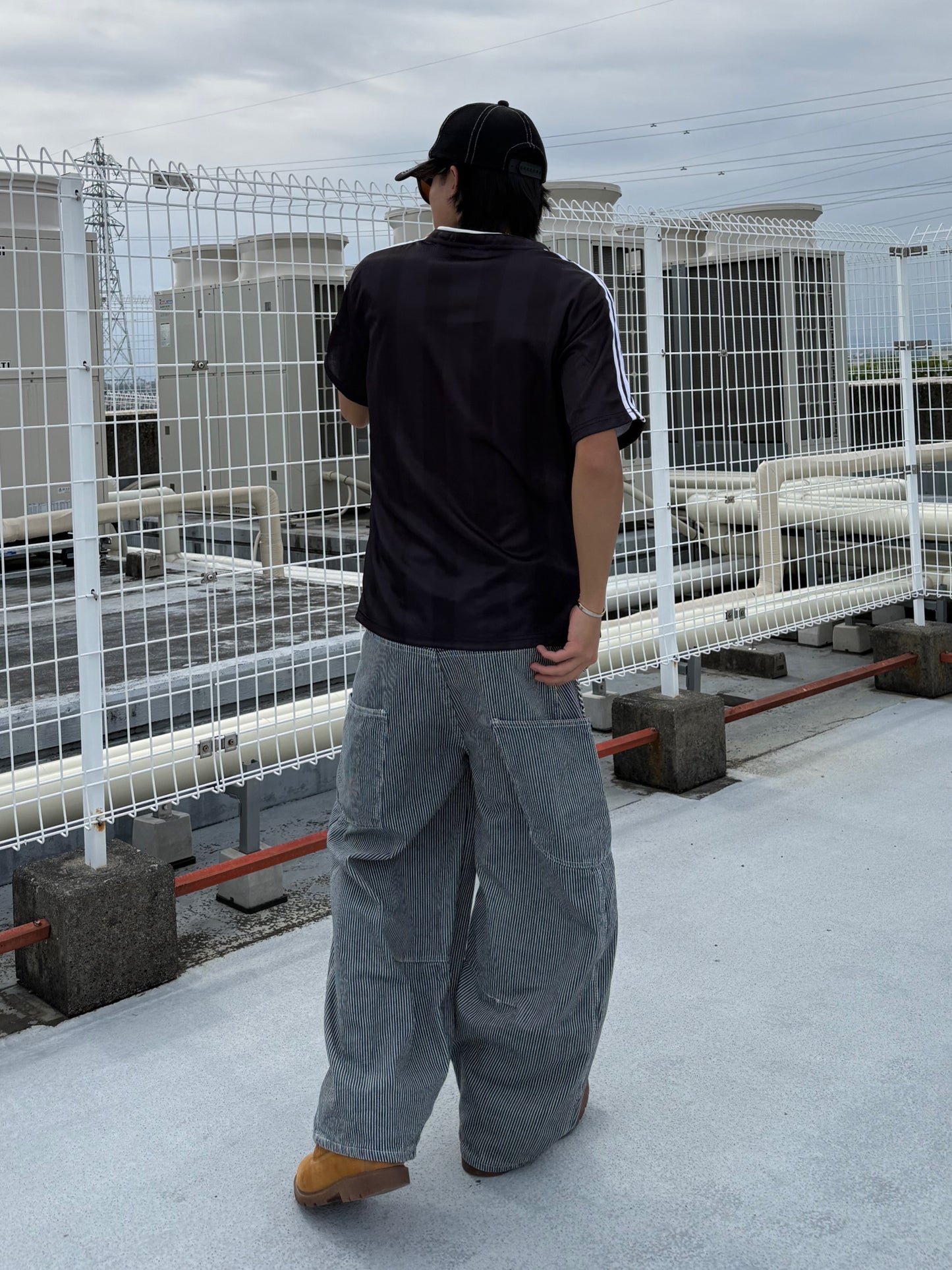ストライプワイドデニムパンツ DPB90083