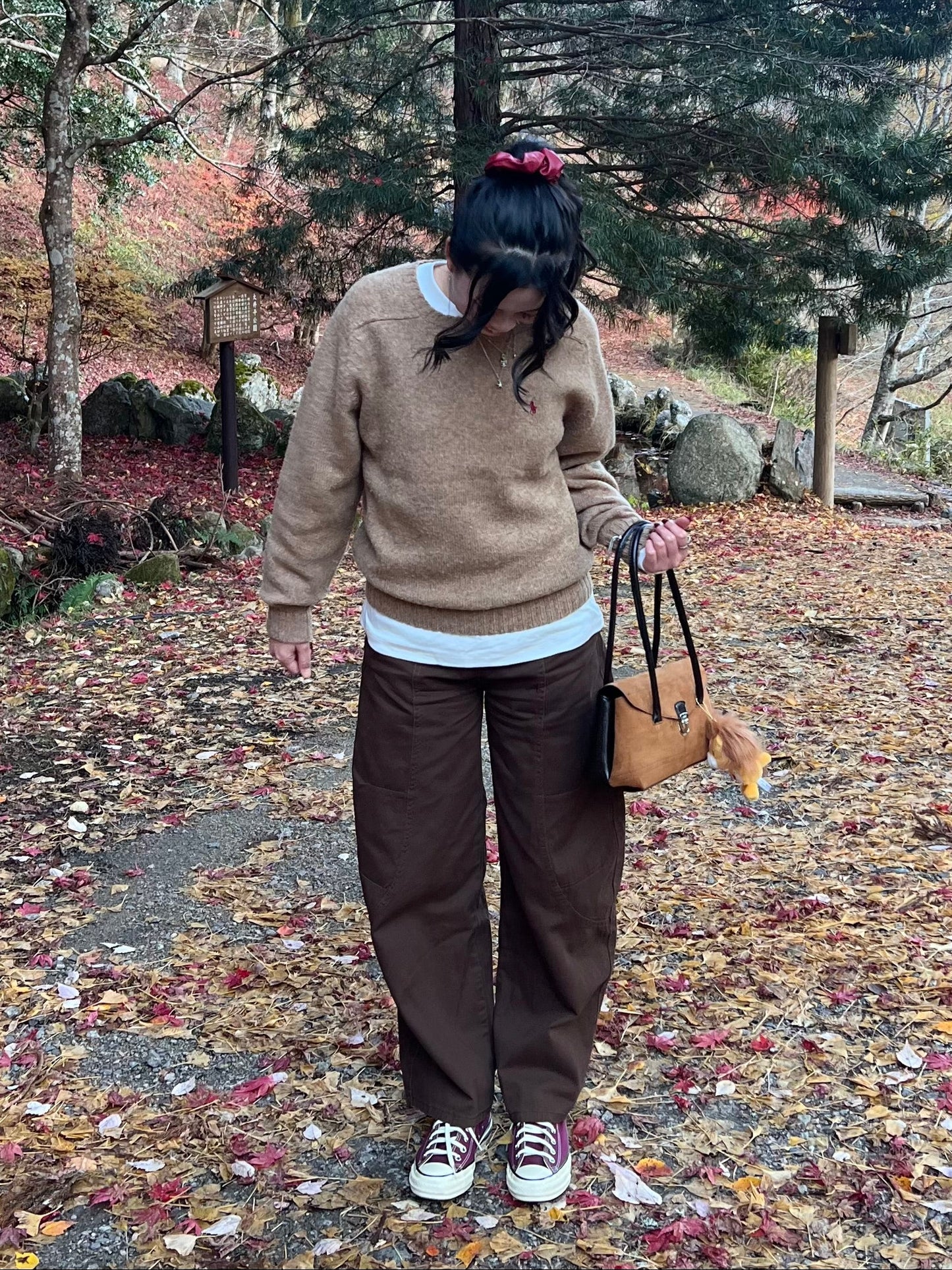 ステッチデザインブラウンパンツ DPB95069