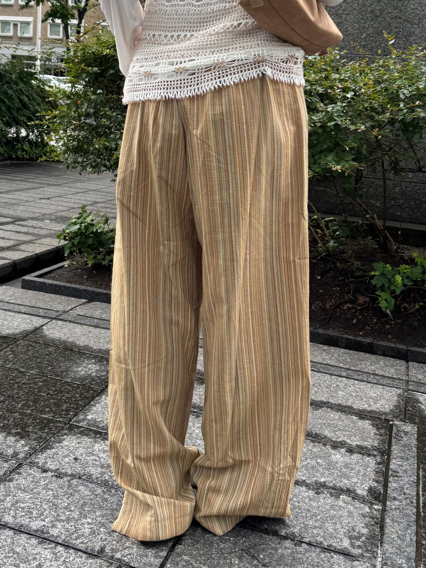 ソフトリネンストライプパンツ DPC03077