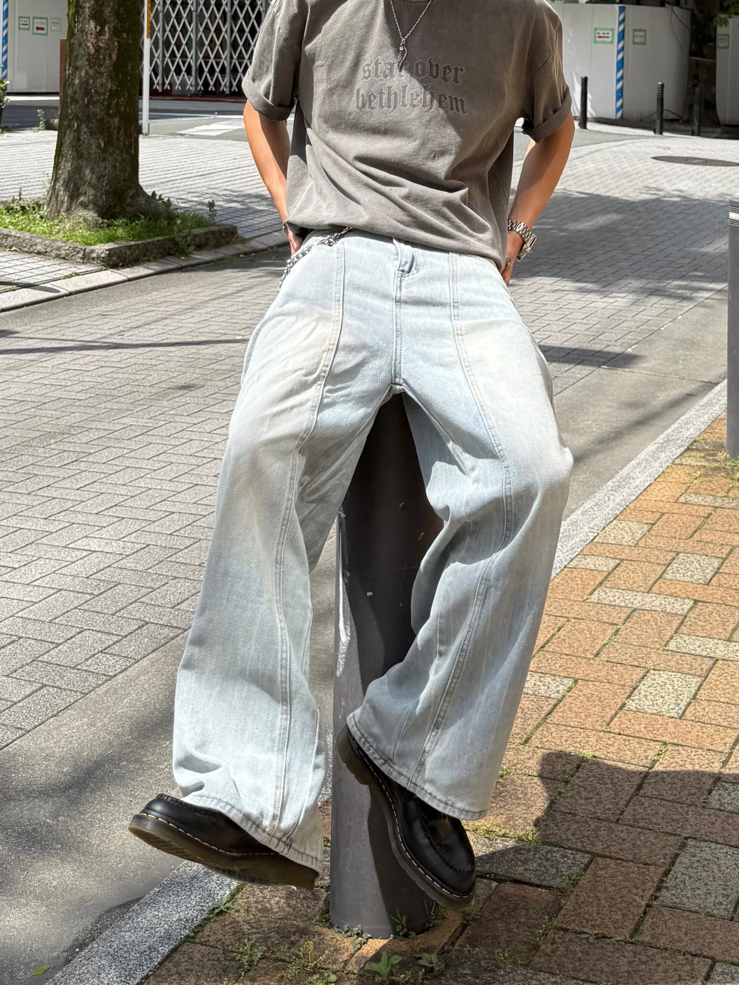 kenshin_ライトカラーワイドデニムパンツ DPB73403
