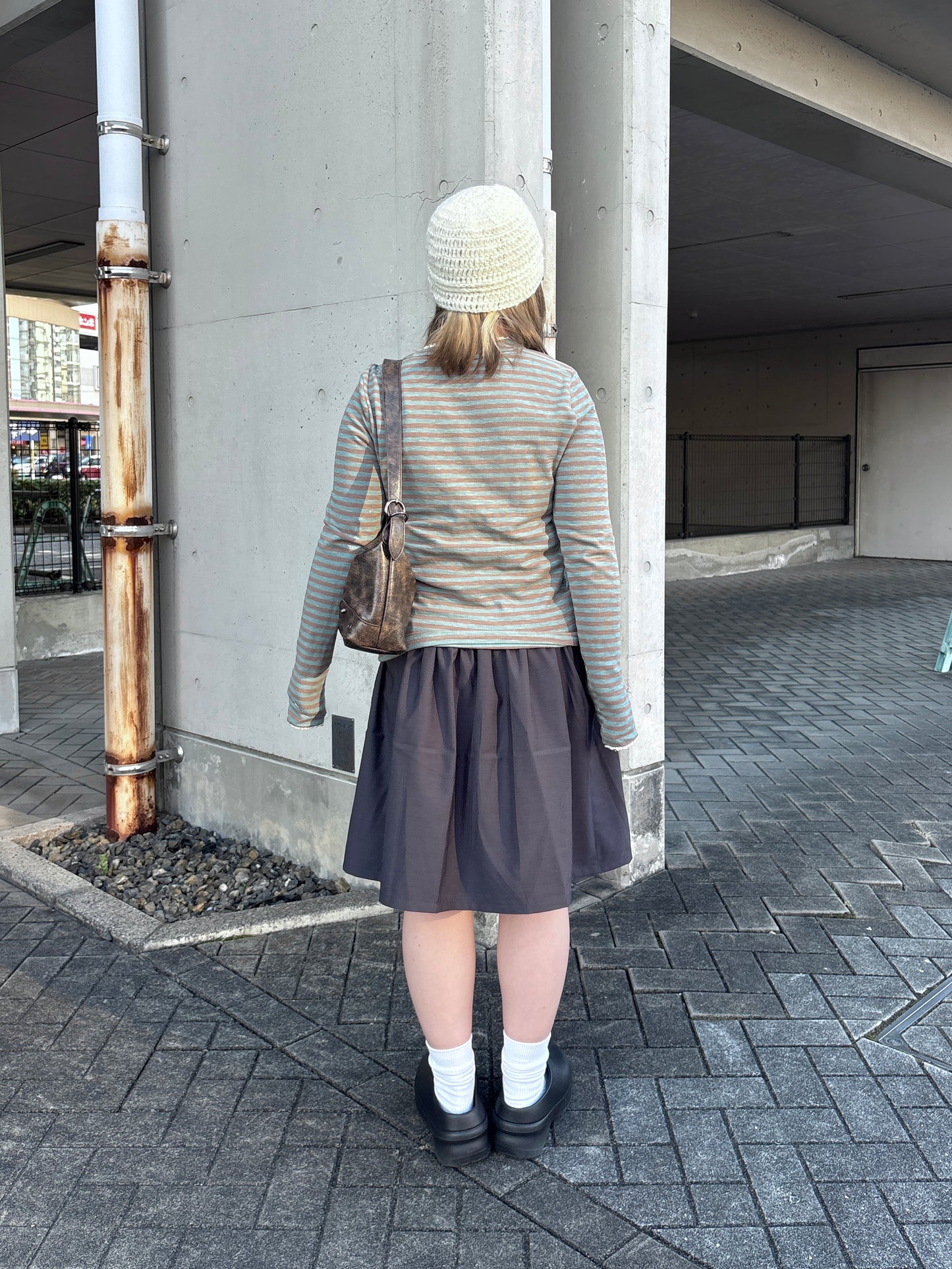 ボーダーヘンリーネックTシャツ DPB97097