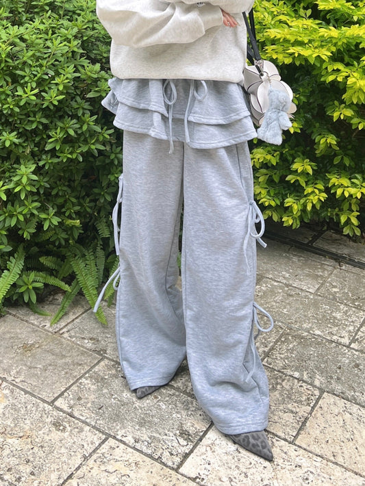 スカートレイヤードリボンスウェットパンツ DPB79200