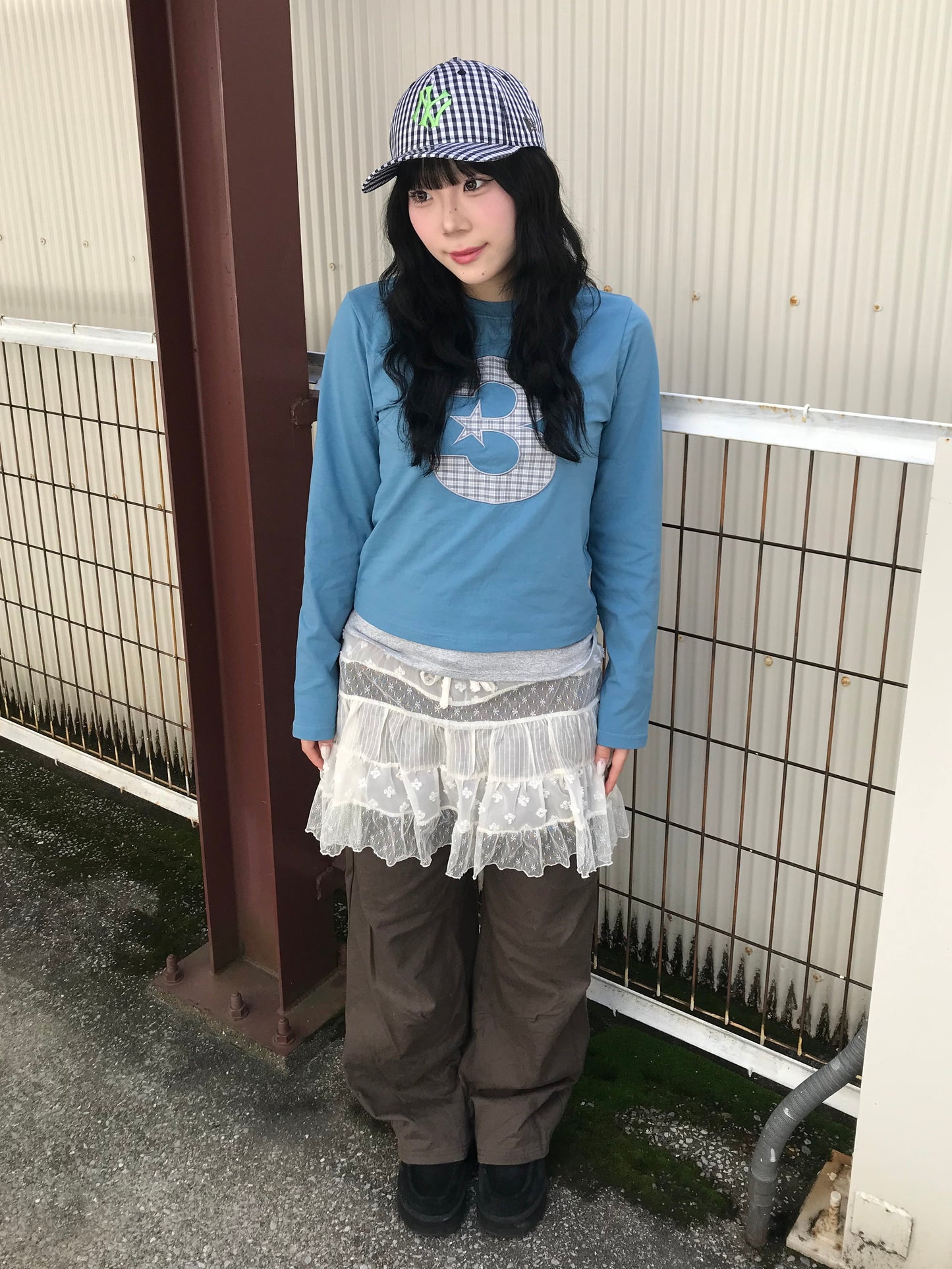 アンニュイデザインチェックスカート DPB89255
