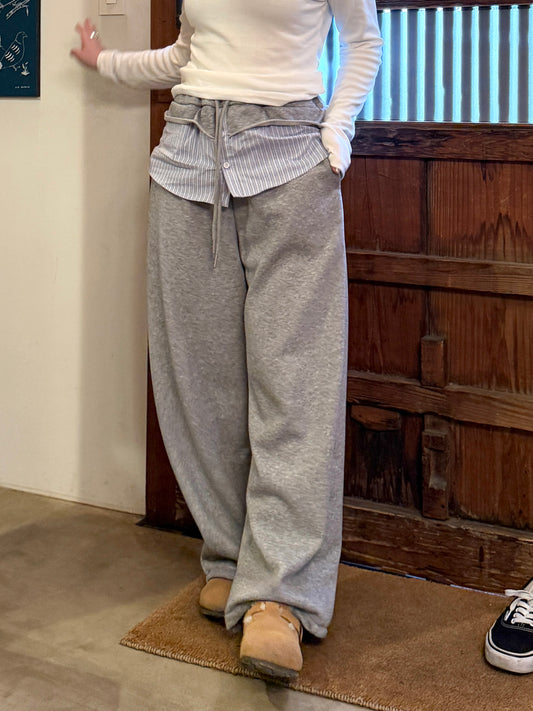 シャツレイヤード風スウェットパンツ DPB78264