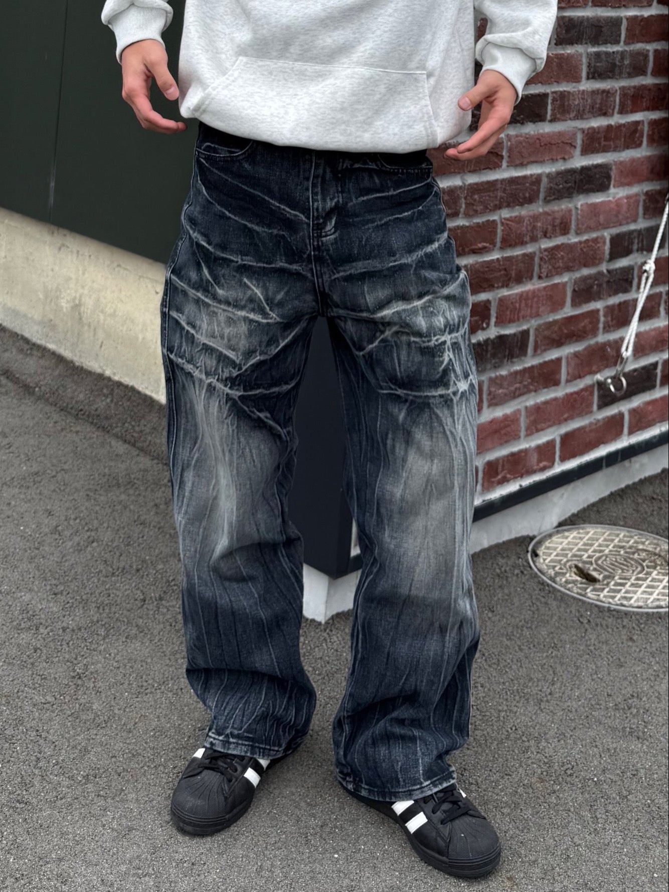 ライン加工デニムパンツ DPB90186