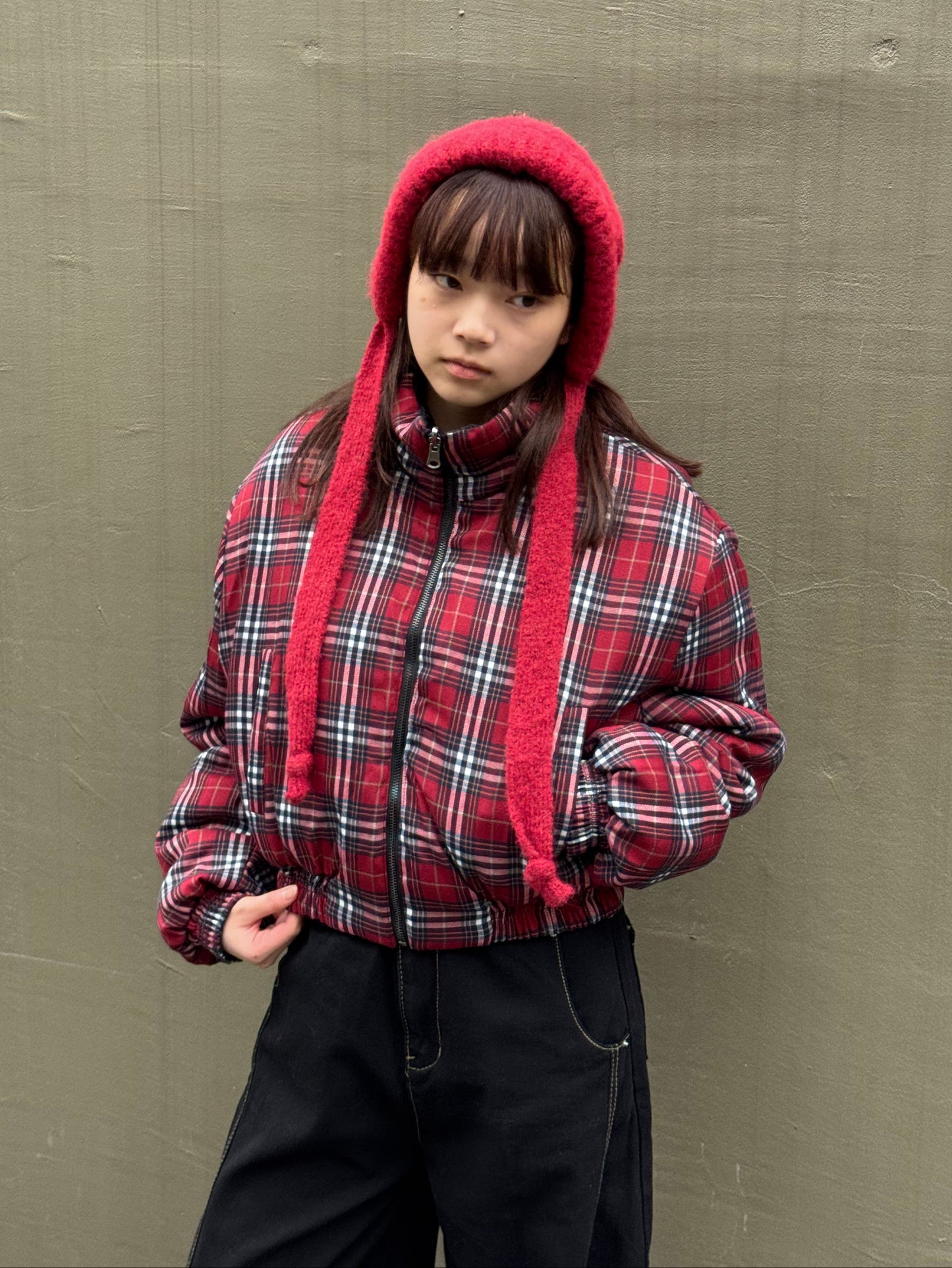 リバーシブルチェックダウンジャケット DPB91054