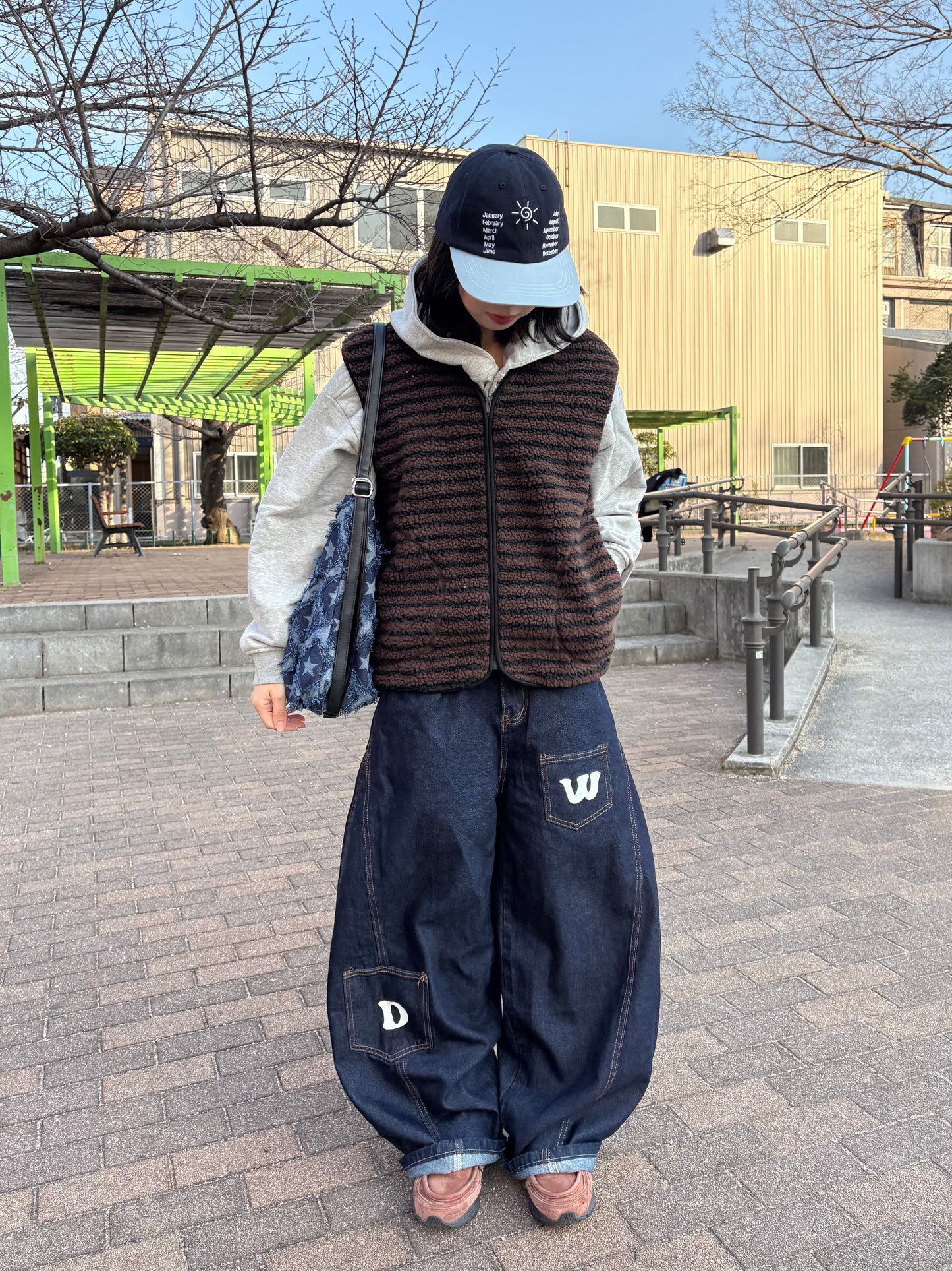 ノースリーブボーダーボアフリース DPB99072