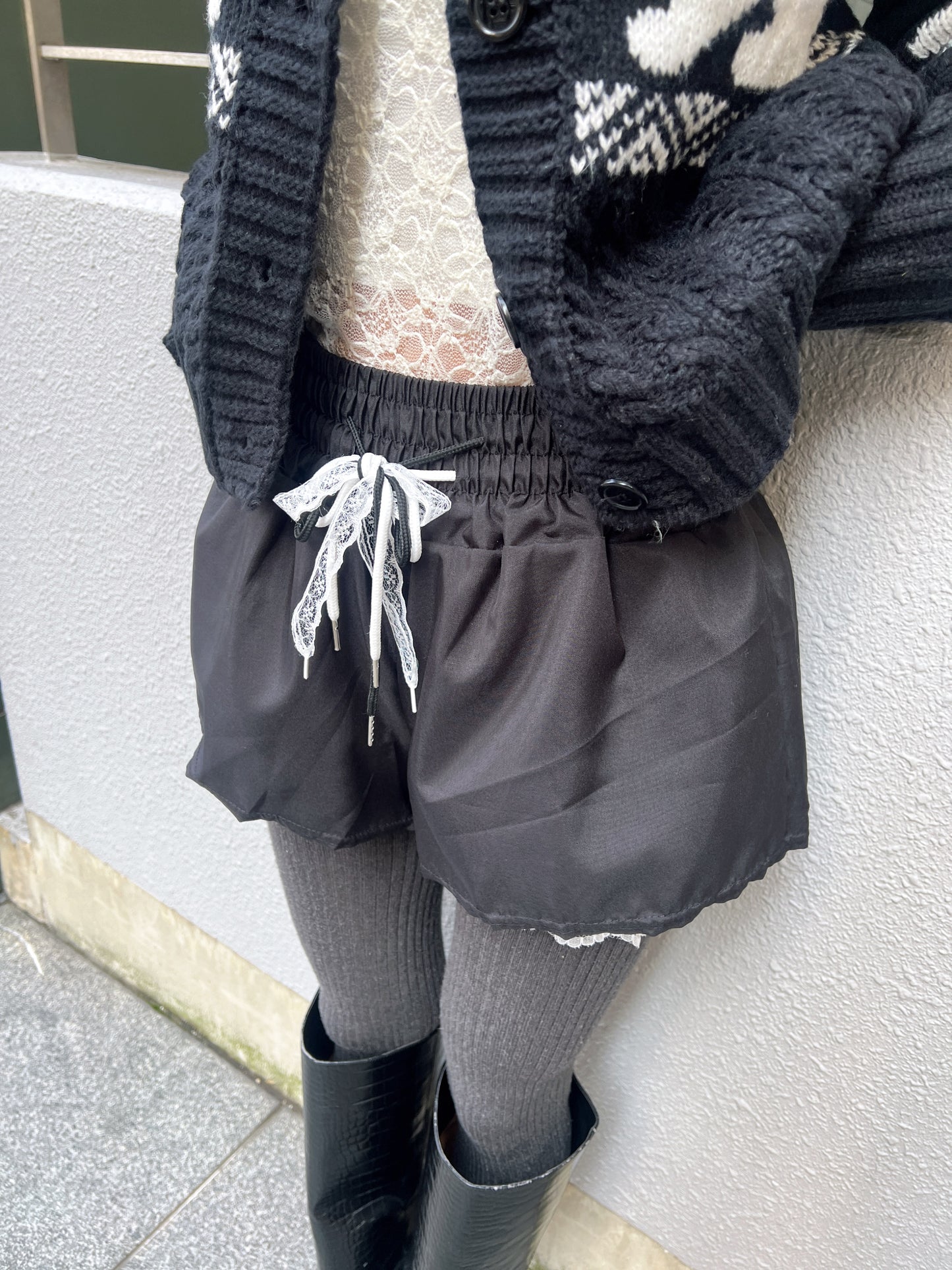 レースレイヤードマイクロショートパンツ DPB79249