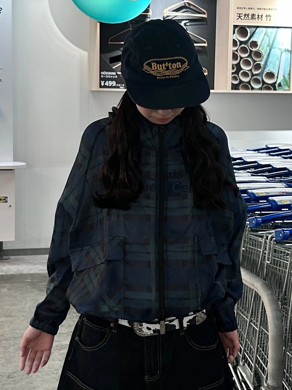 チェックナイロンジャケット DPB92009