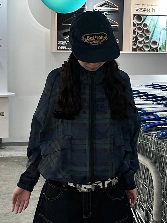 チェックナイロンジャケット DPB92009