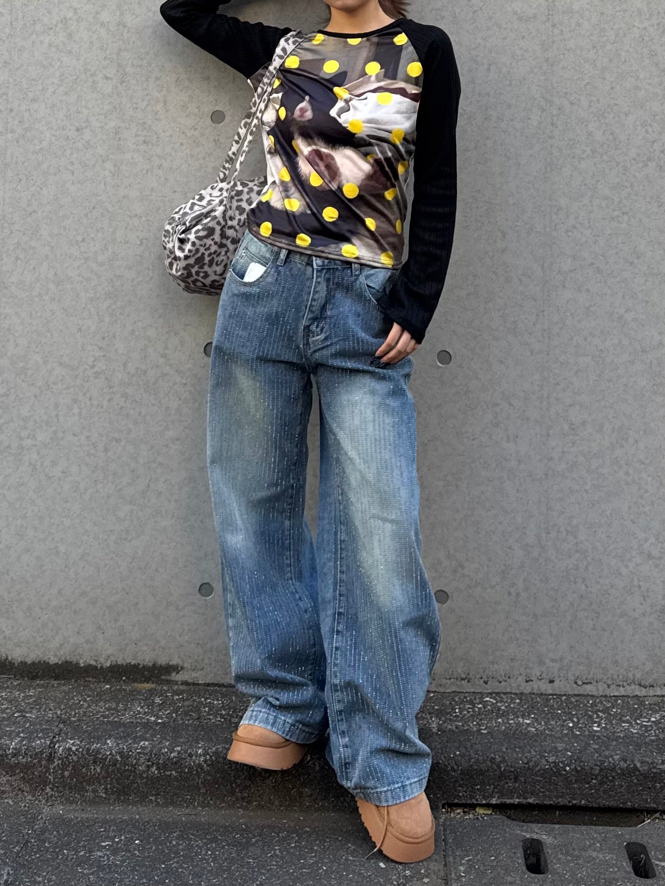 グリッターストーンデニムパンツ DPB86207