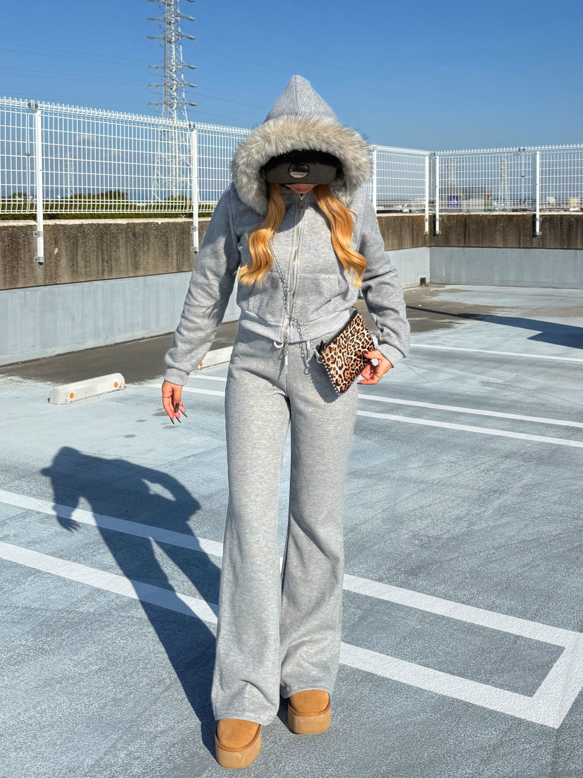 美品　未使用　LE PHIL. グレー ハイネック ジッパー スウェット 最終値下げRIER half zip fleece グレー HFX428 - Unisex Heavy Fleece