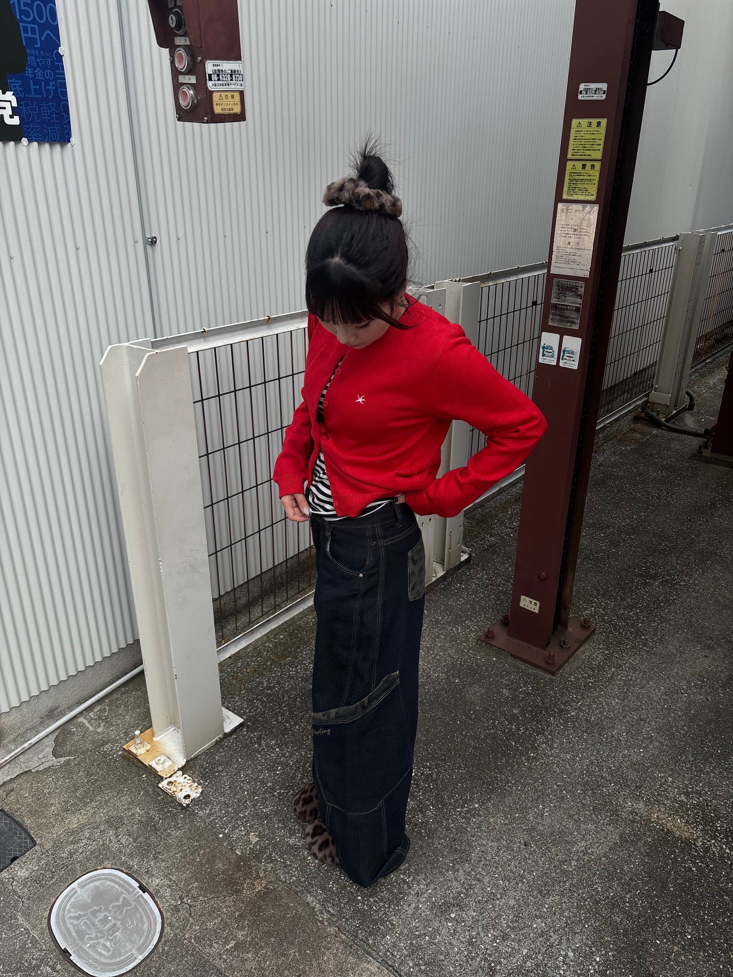 レオパードポイントデニムパンツ DPB89125