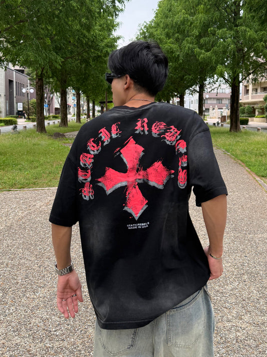 バックロゴペイントクロスTシャツ DPB90229