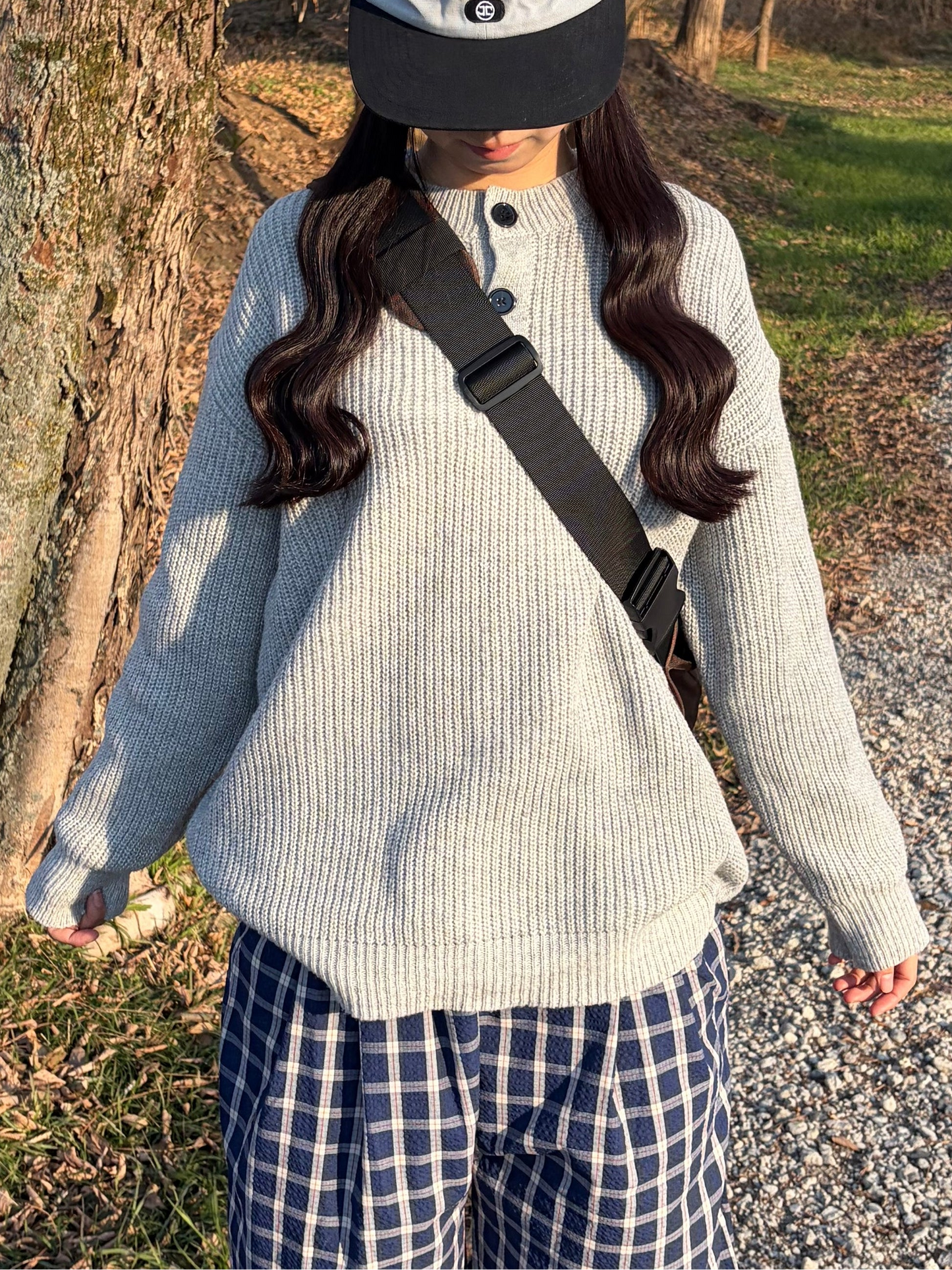 ミニマルヘンリーニットトップス DPB92113