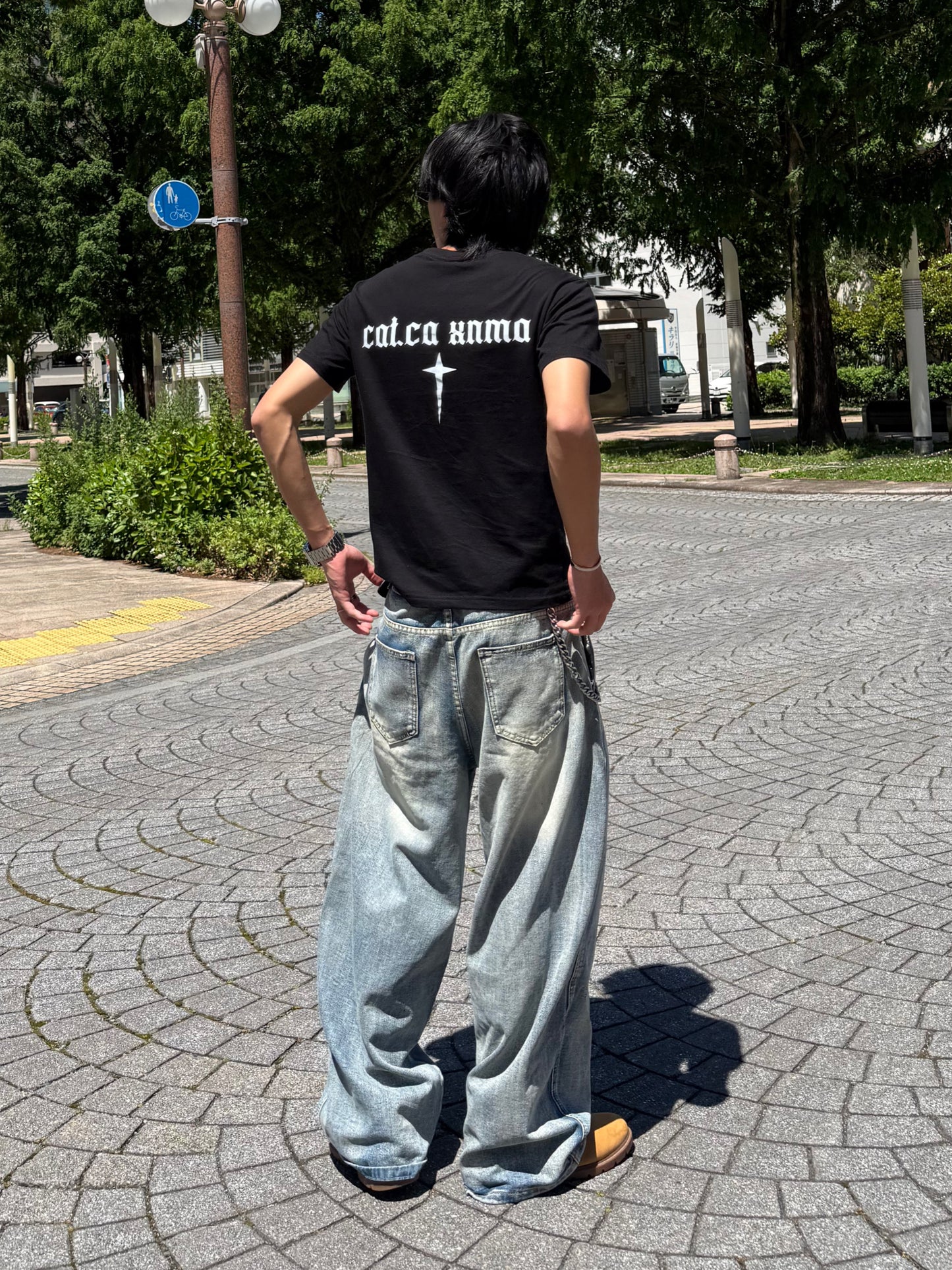 ウォッシュ加工デニムパンツ DPB90207