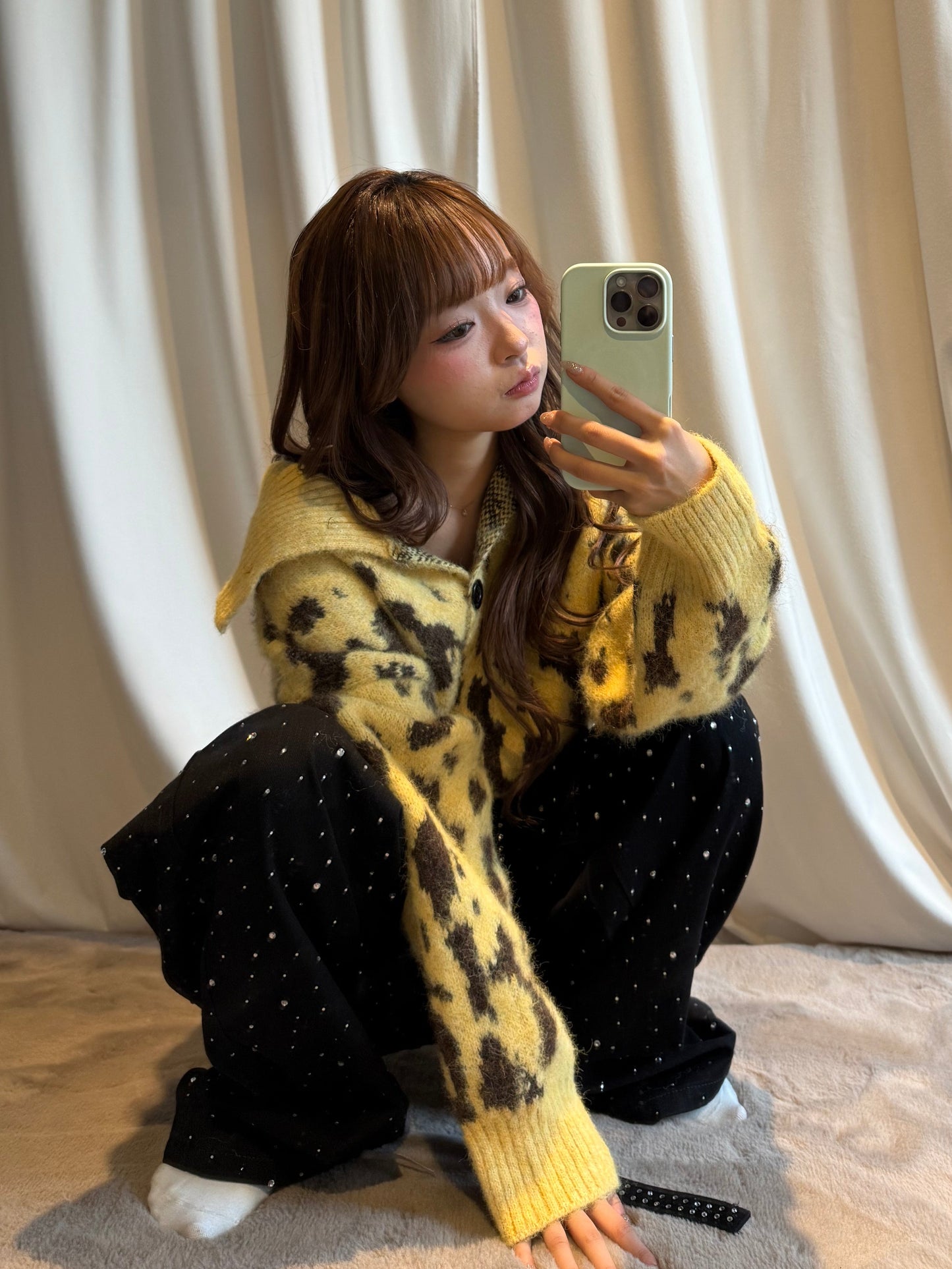 レオパードハイネックカーディガン DPB86181