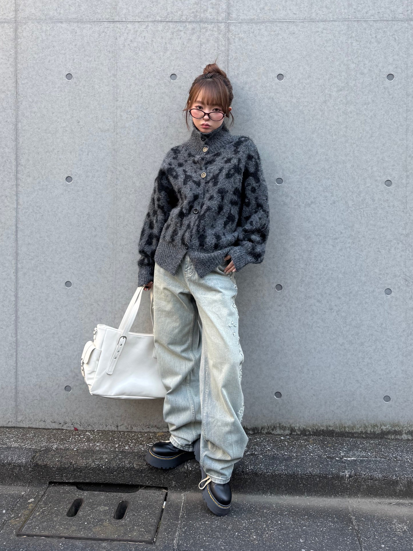 レオパードハイネックカーディガン DPB86181