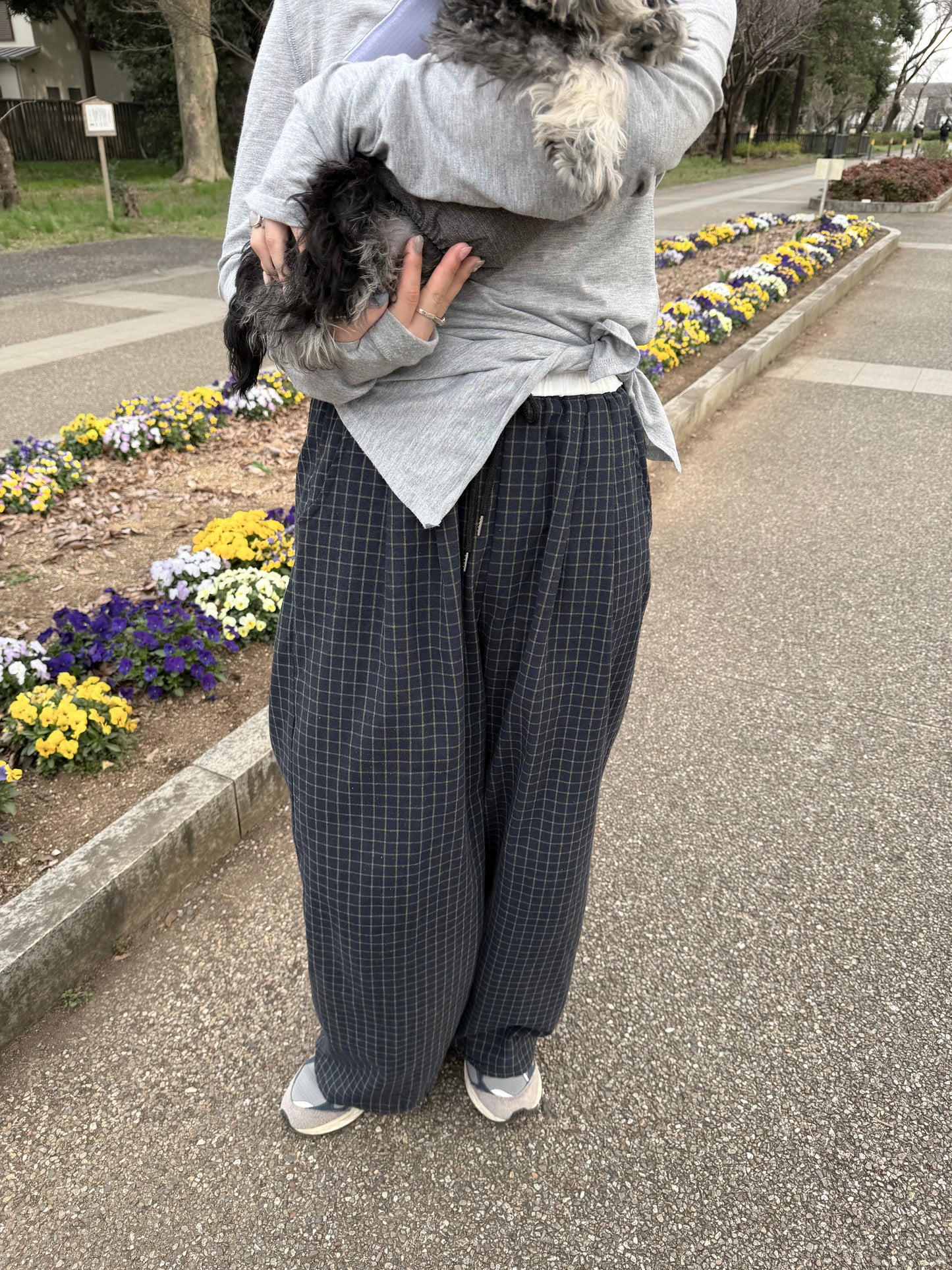 ウエストリボンチェックパンツ DPB78002