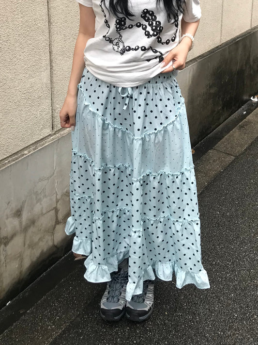 ドットフリルロングスカート DPB89246