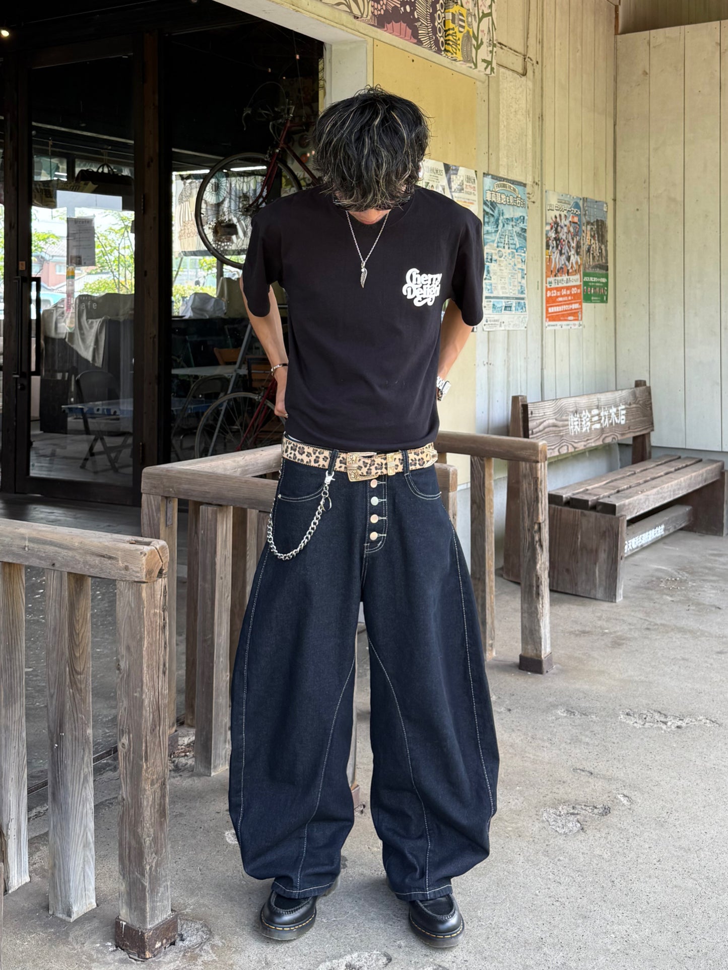 Kenshin_ボタンデザインワイドデニムパンツ DPB73405