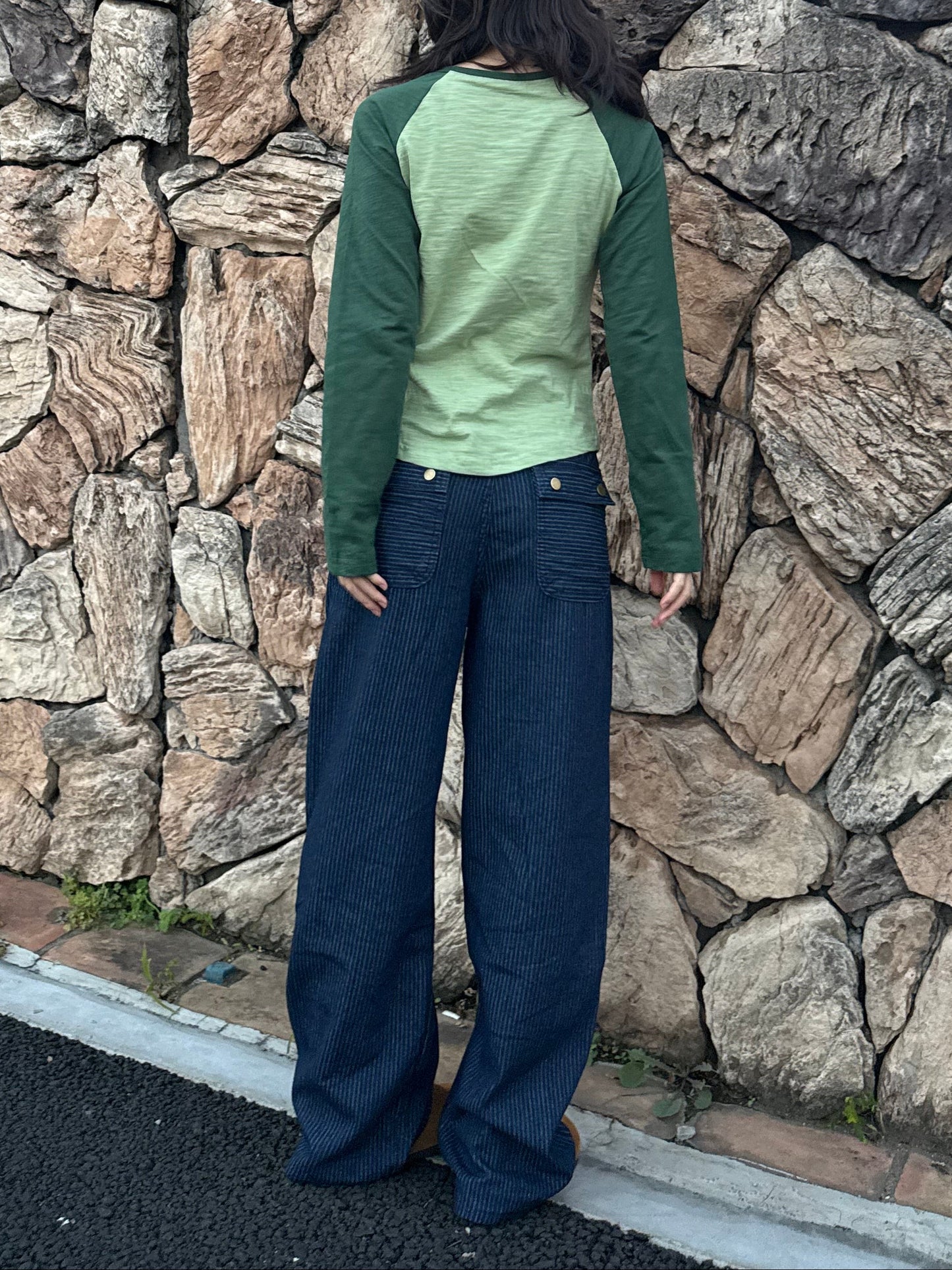 グリーンラグランTシャツ DPA43678