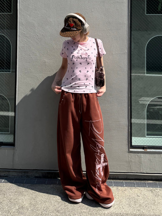バイカラークロスロゴスウェットパンツ DPB86246