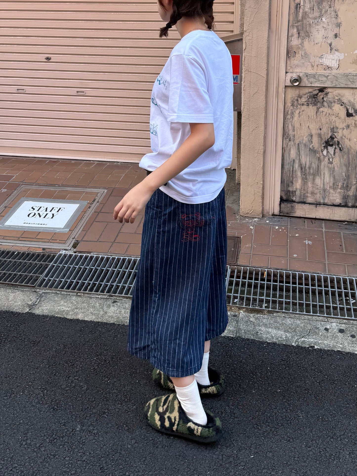 ストライプハーフデニムパンツ DPB85277