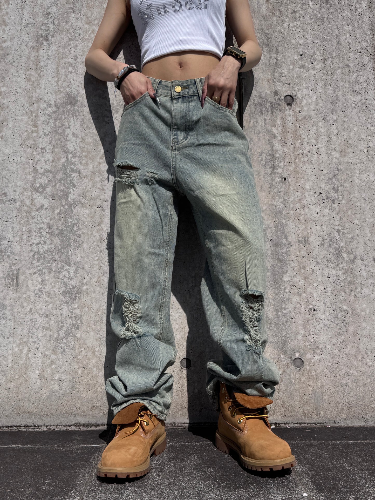 ダメージデニムパンツ DPB42346