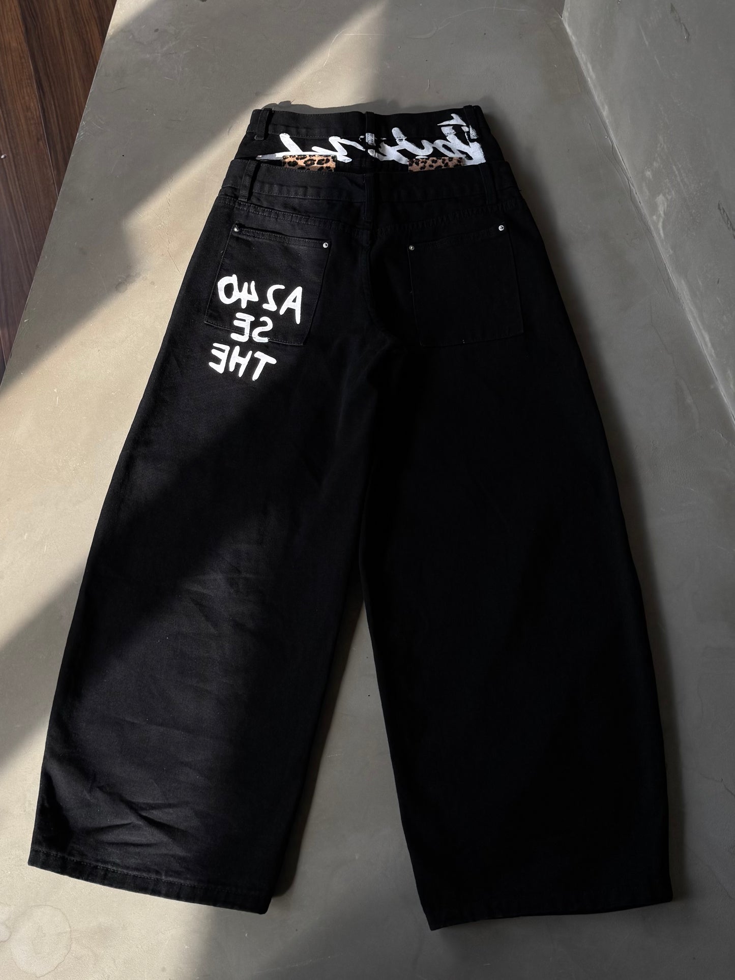 バックレタリングデニムパンツ DPB86257