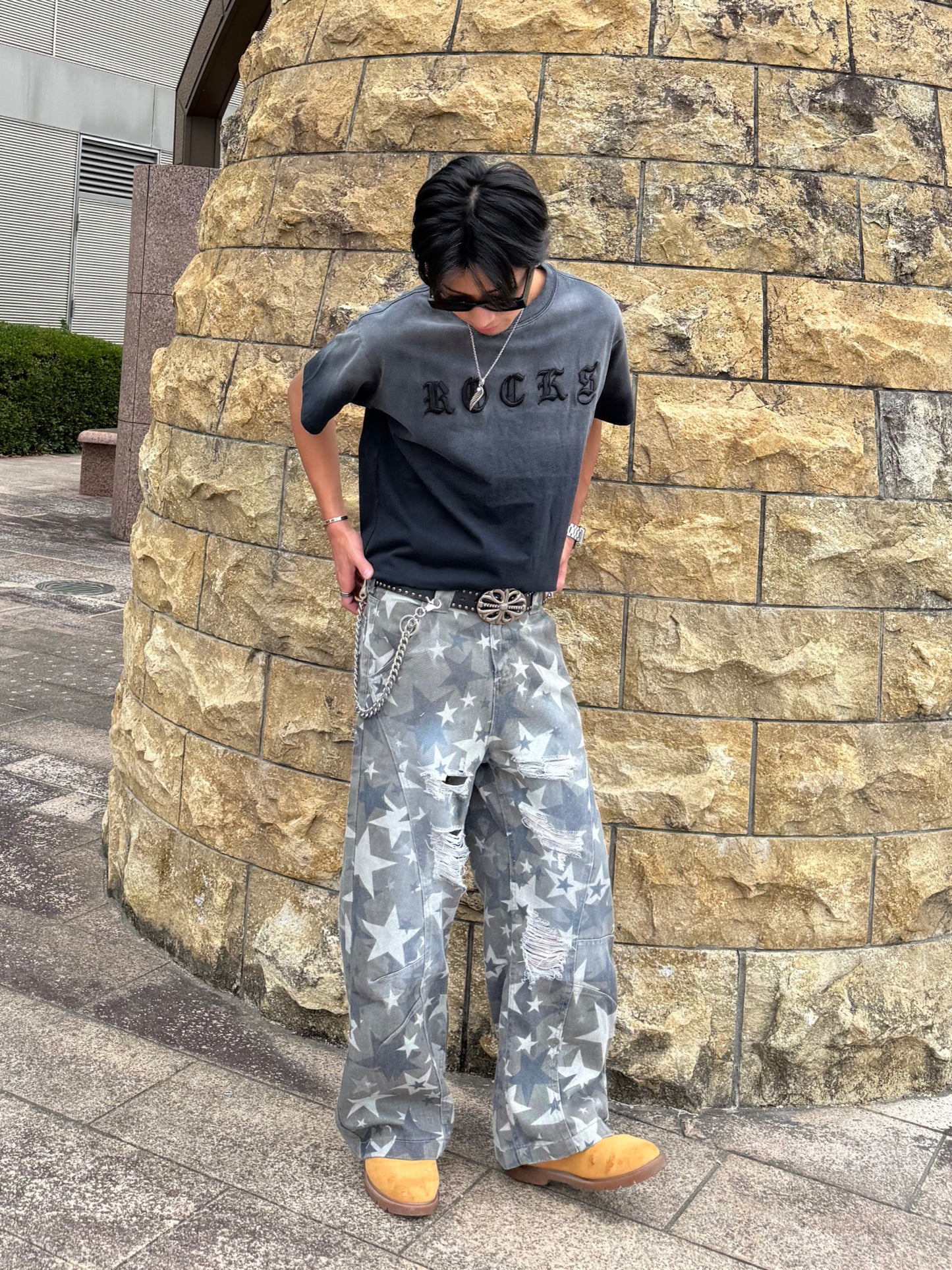 カモフラスターダメージカーブパンツ DPB90225