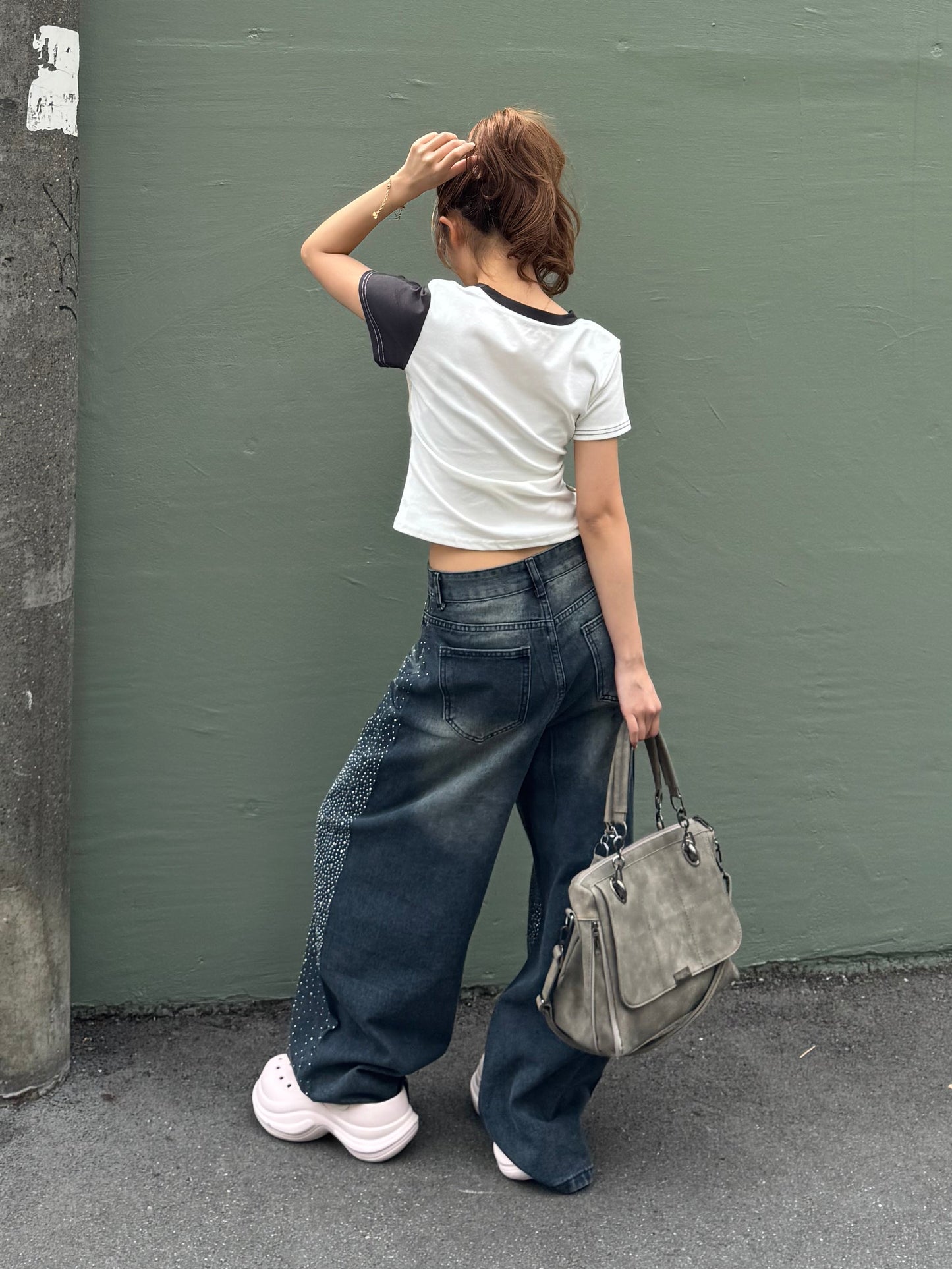 ラメウォッシュデニムパンツ DPB86245