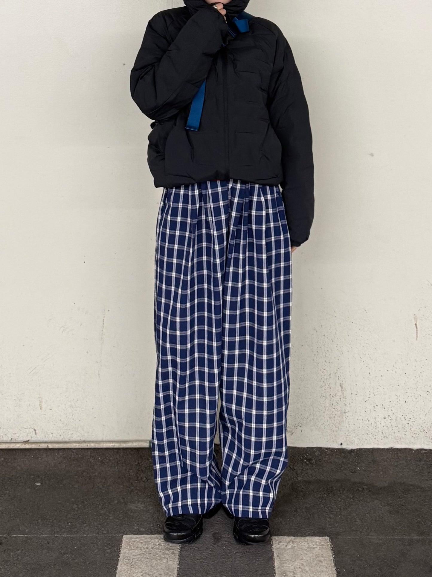 フロントボタンチェックパンツ DPB93090
