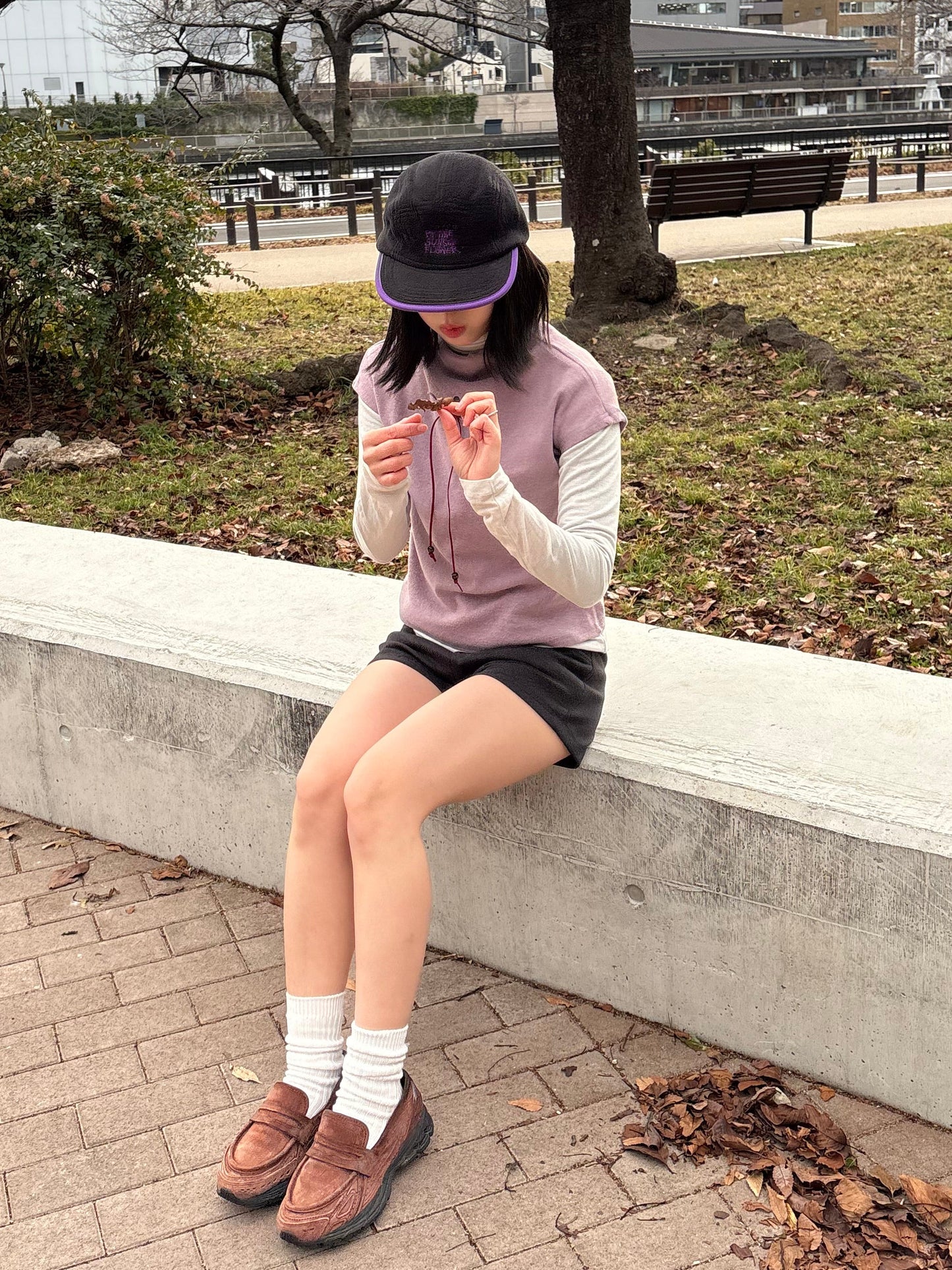 グレージュショートパンツ DPB99035